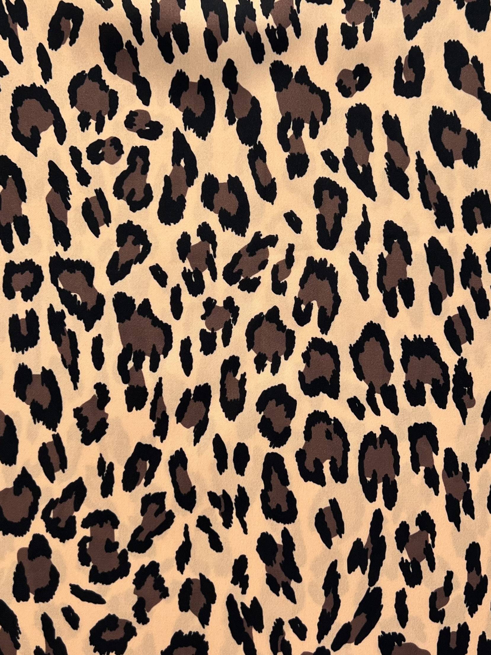 Printed Polyester Charmeuse Big Cat Design