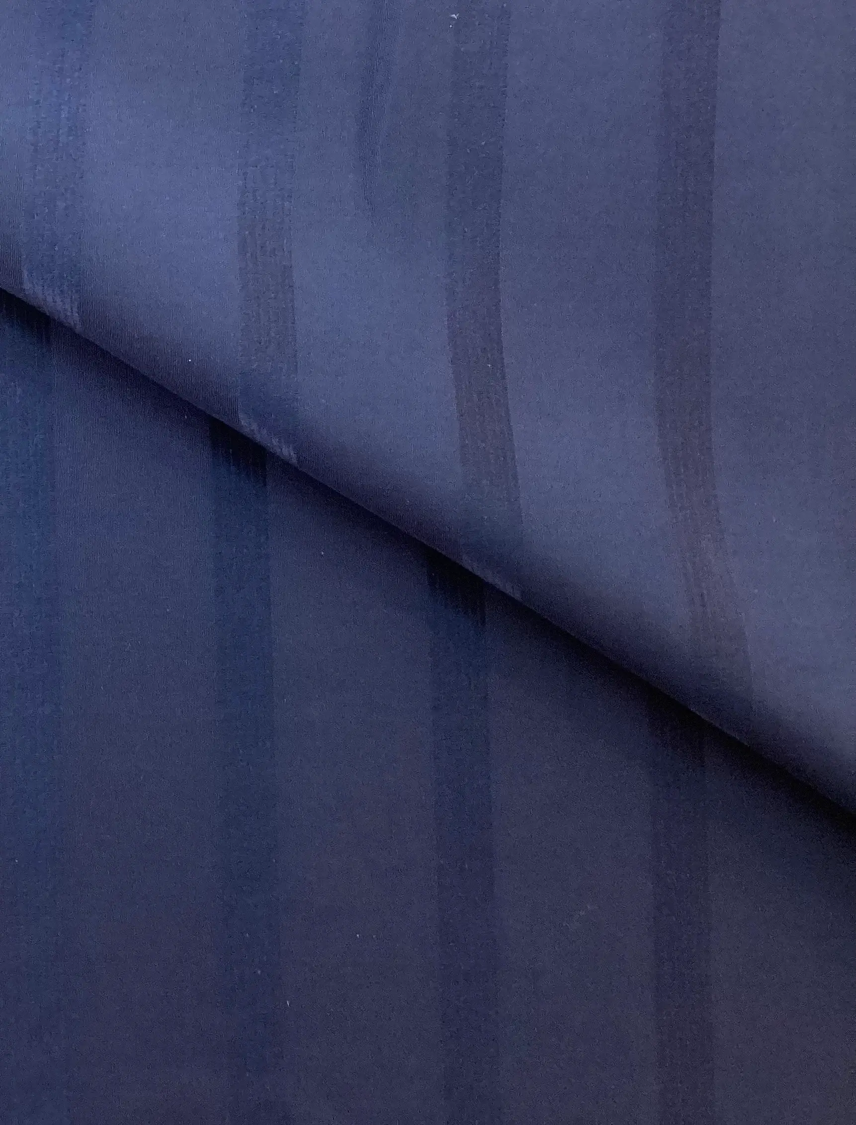 Made in Italy Pure Silk Wide Stripe Jacquard in Navy
