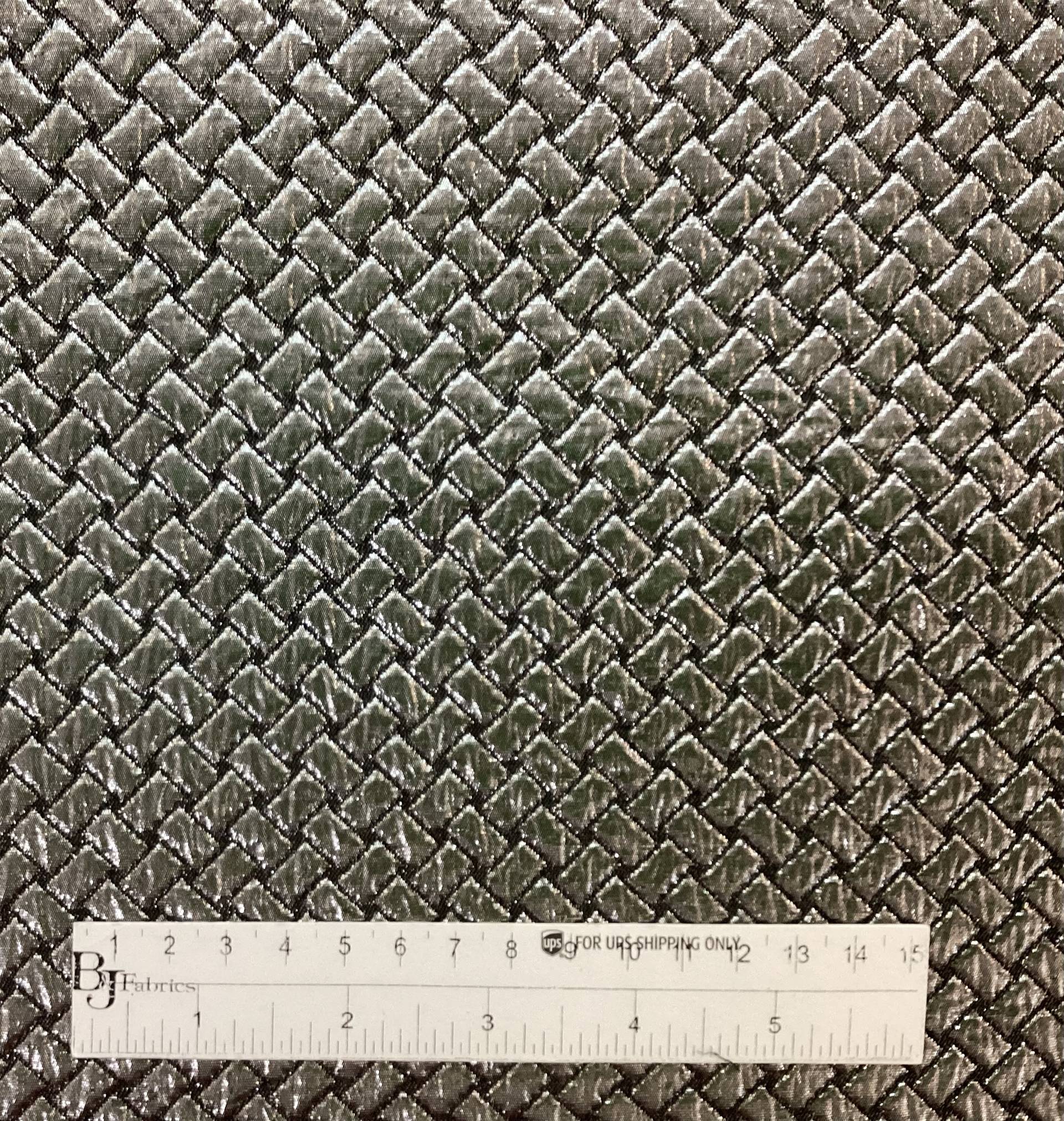 French Cotton Metallic Blend Brocade In Silver