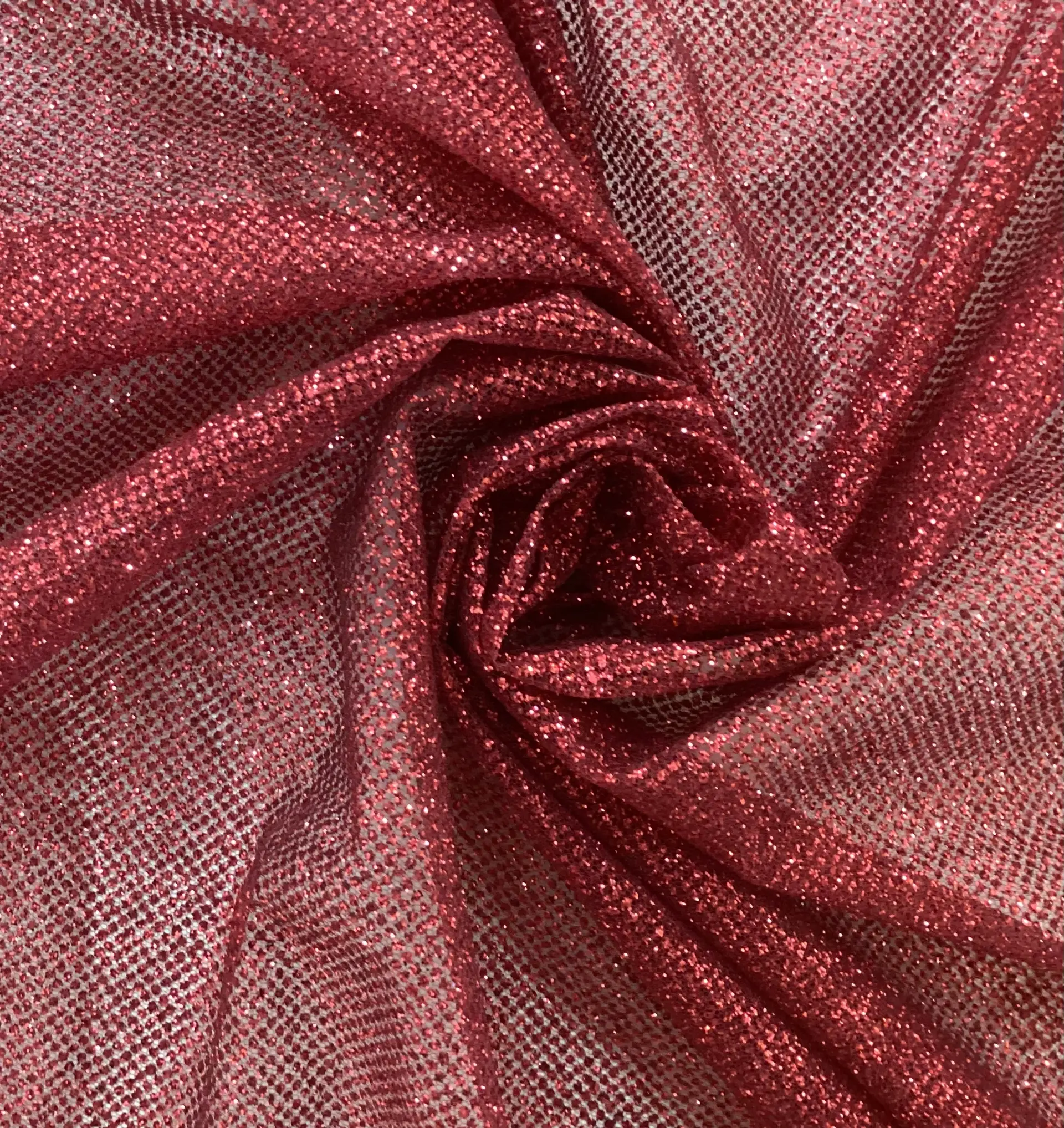 Glitter Mesh in Ruby