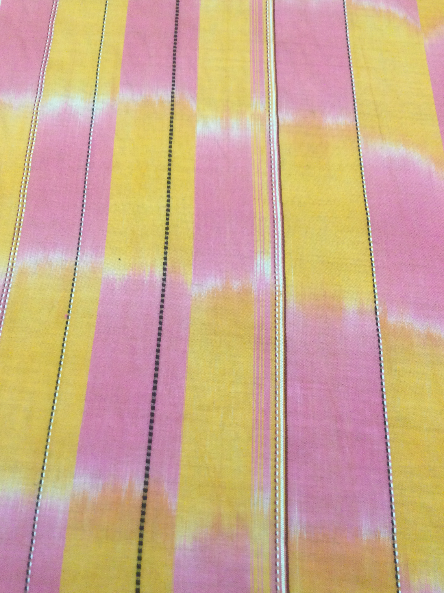 Novelty Yarn Dyed Ikat Stripe Cotton