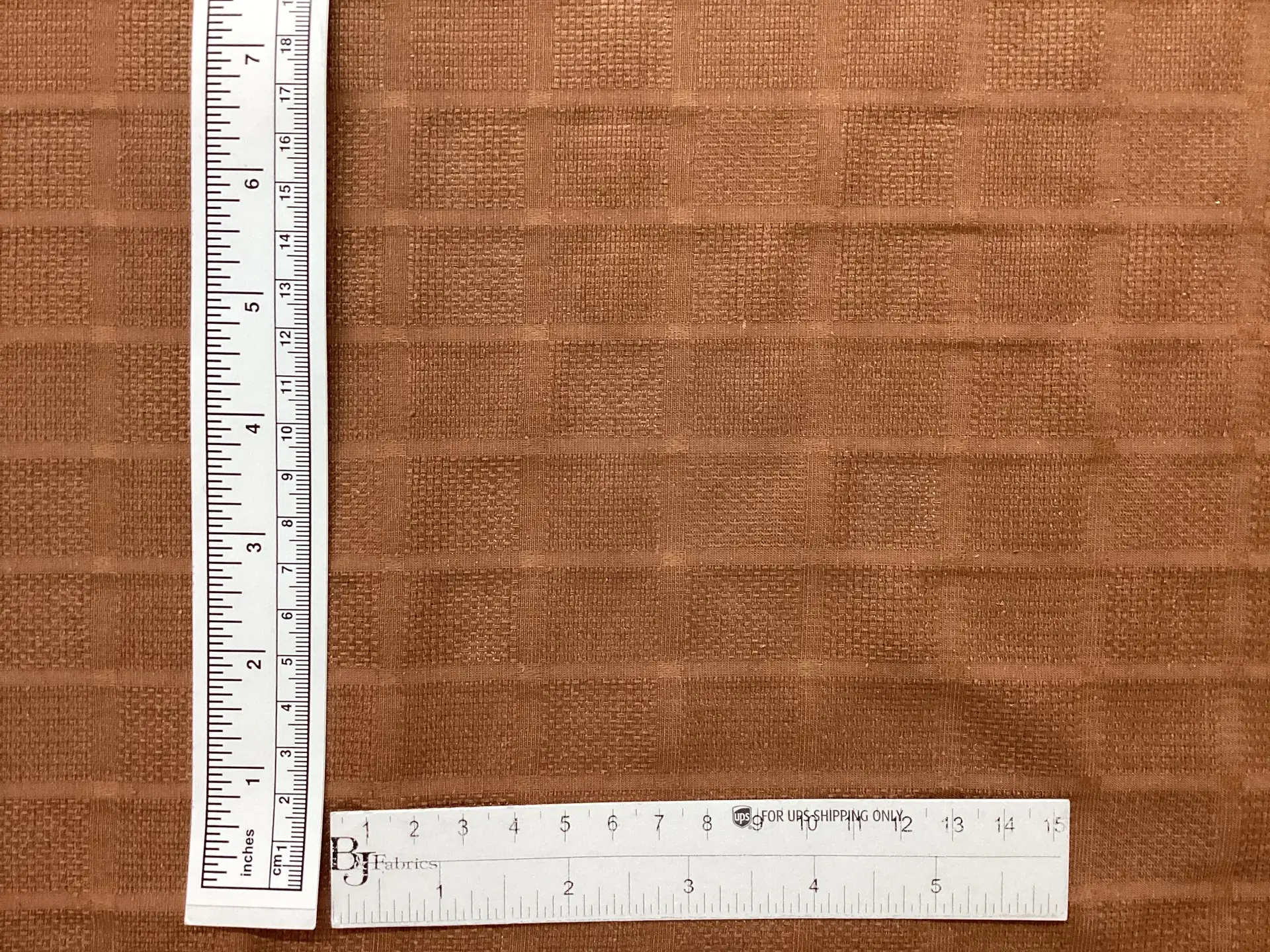 Made in Italy Pure Silk Mini Check Pattern Jacquard in Chocolate