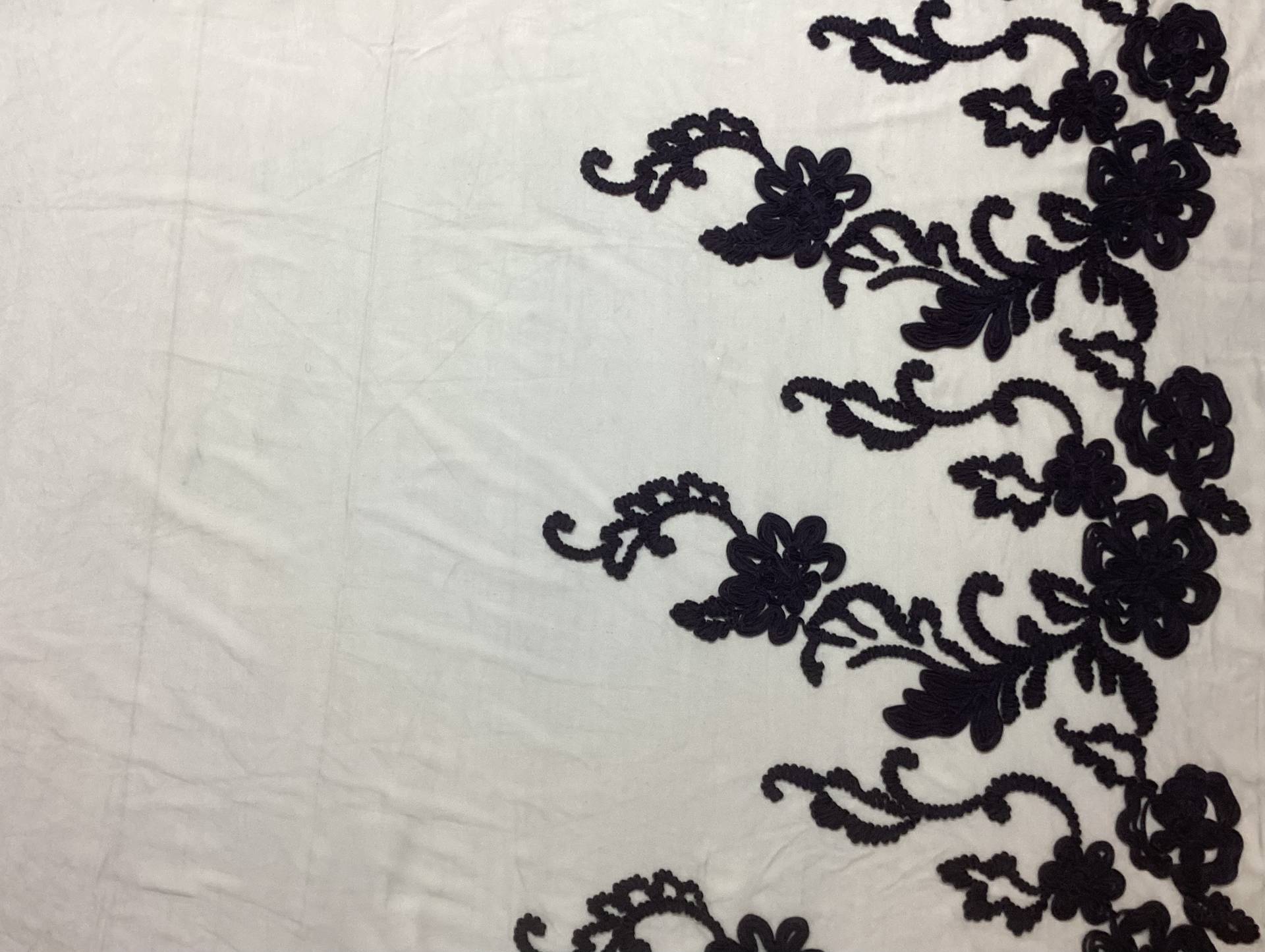 Embroidered Tulle In Navy