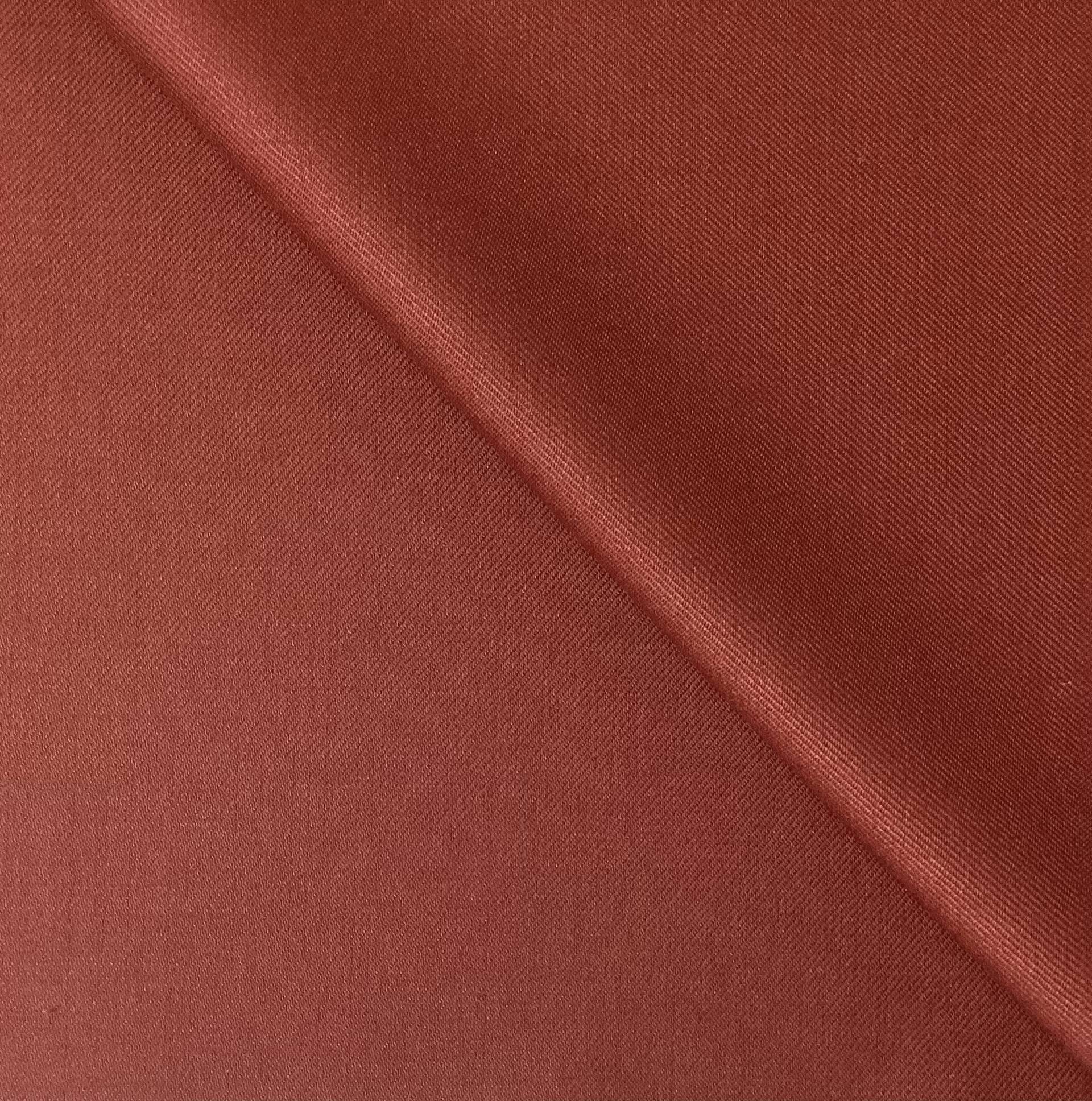 WOOL BLEND GABARDINE IN BRICK 
