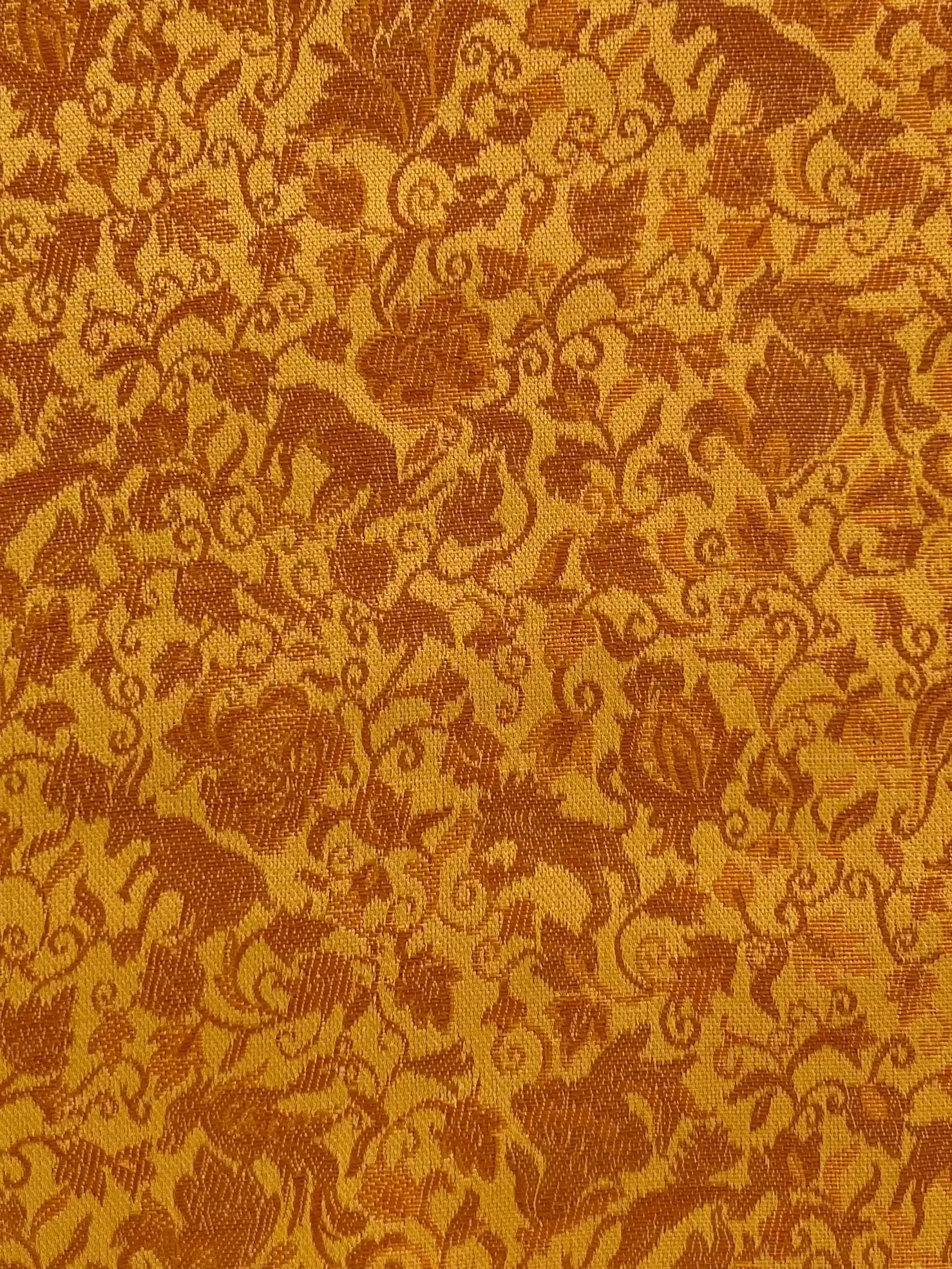 Silk and Polyester Blended Brocade of Mythical Creature
