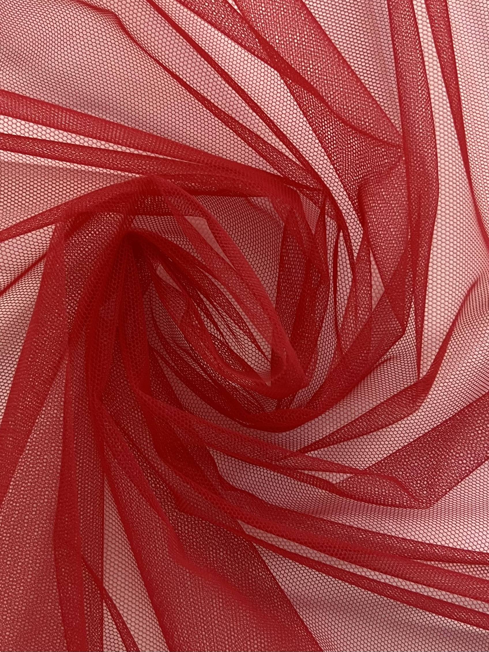 Italian Nylon Tulle in Rubino