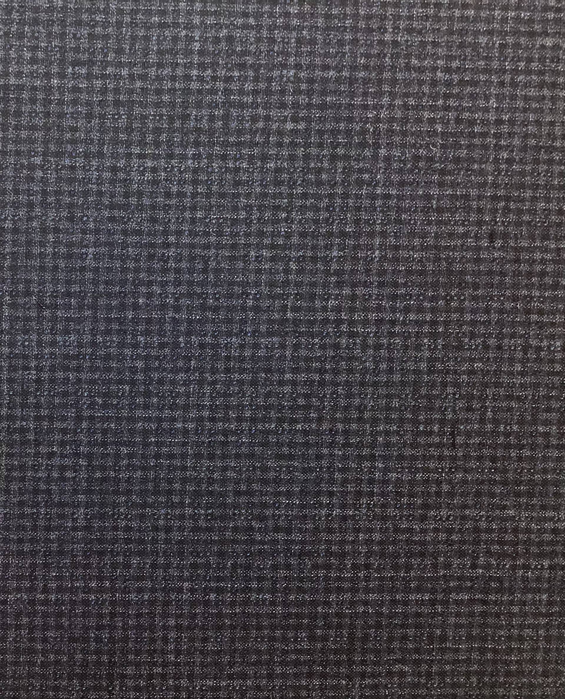 Made in Italy Vitale Barberis Double Faced 85% Wool 10% Silk 5% Linen Check