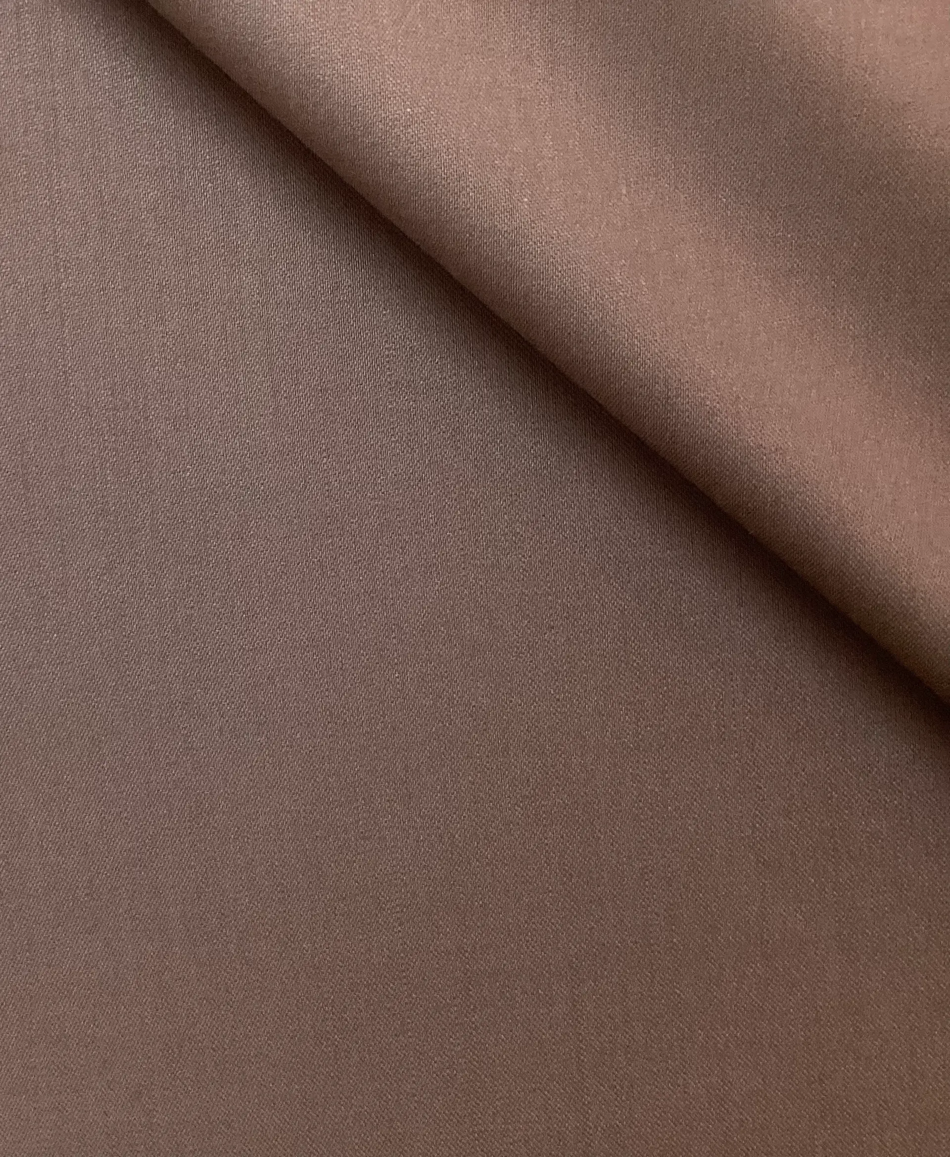 Italian Stretch Wool Satin Faille in Raisin