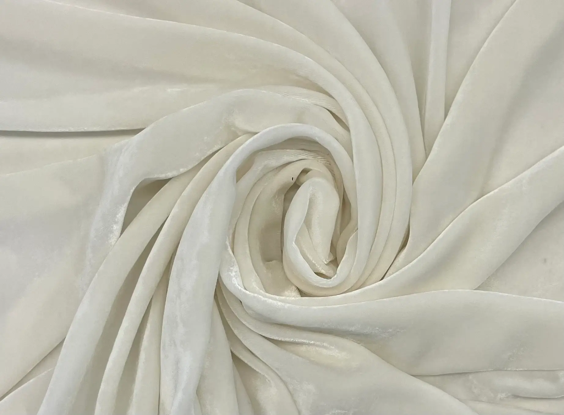 Silk and Rayon Velvet in Light Ivory Fabric in Warehouse 