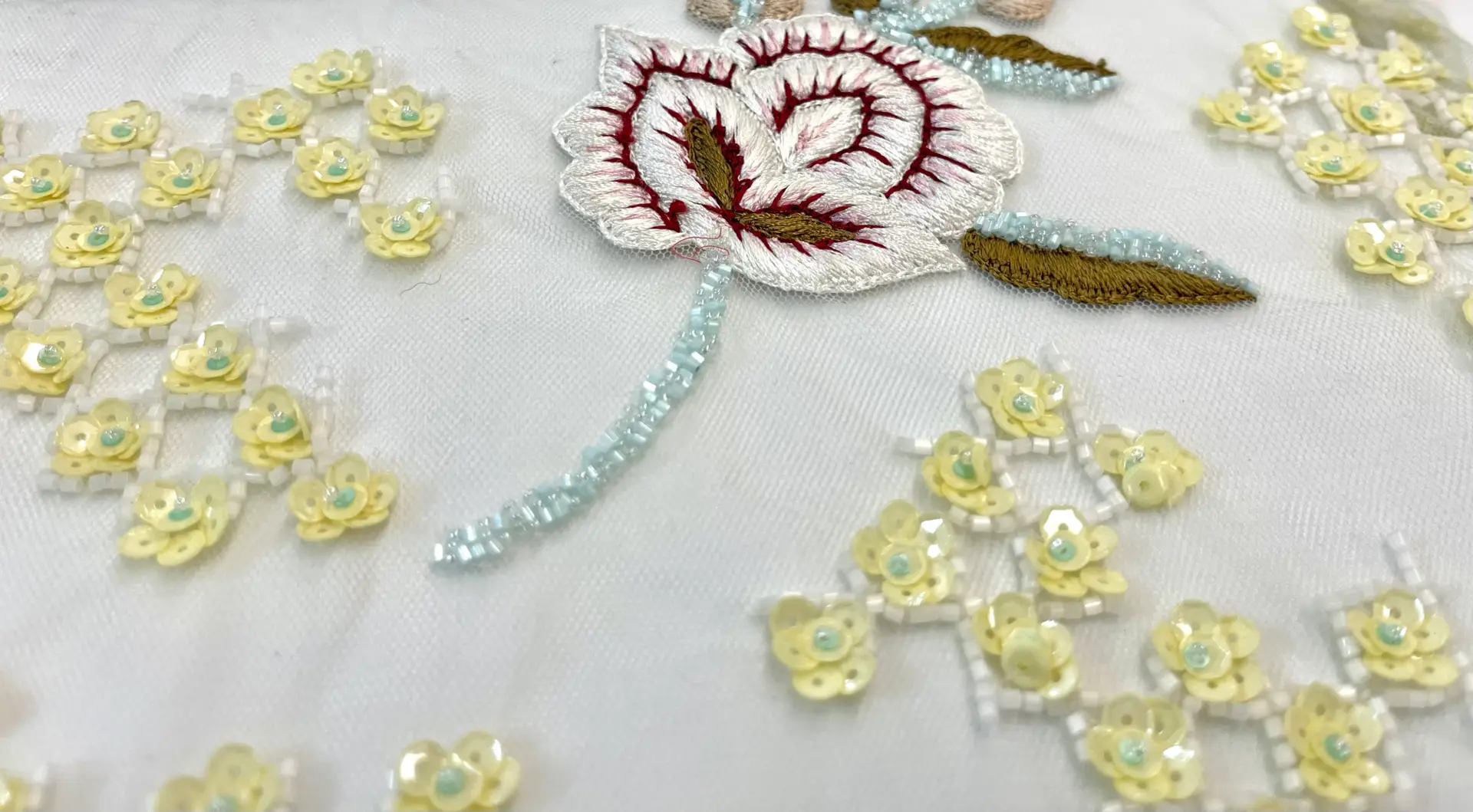 Embroidered and Beaded Illusion