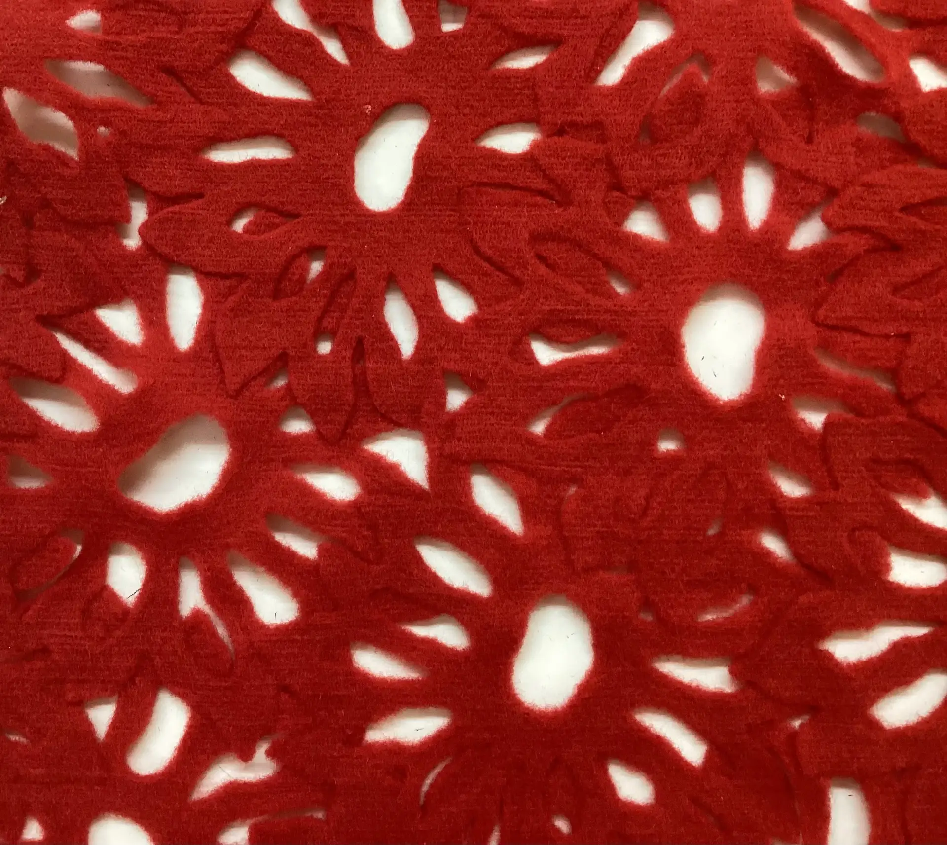 Novelty Fused Felted Wool In Lipstick 