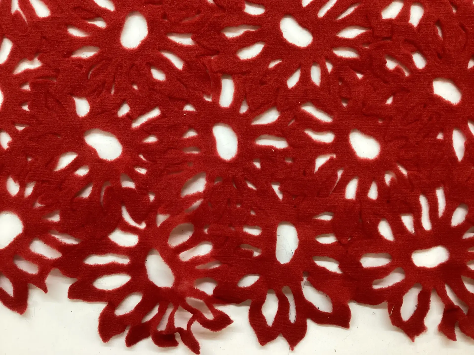 Novelty Fused Felted Wool In Lipstick 