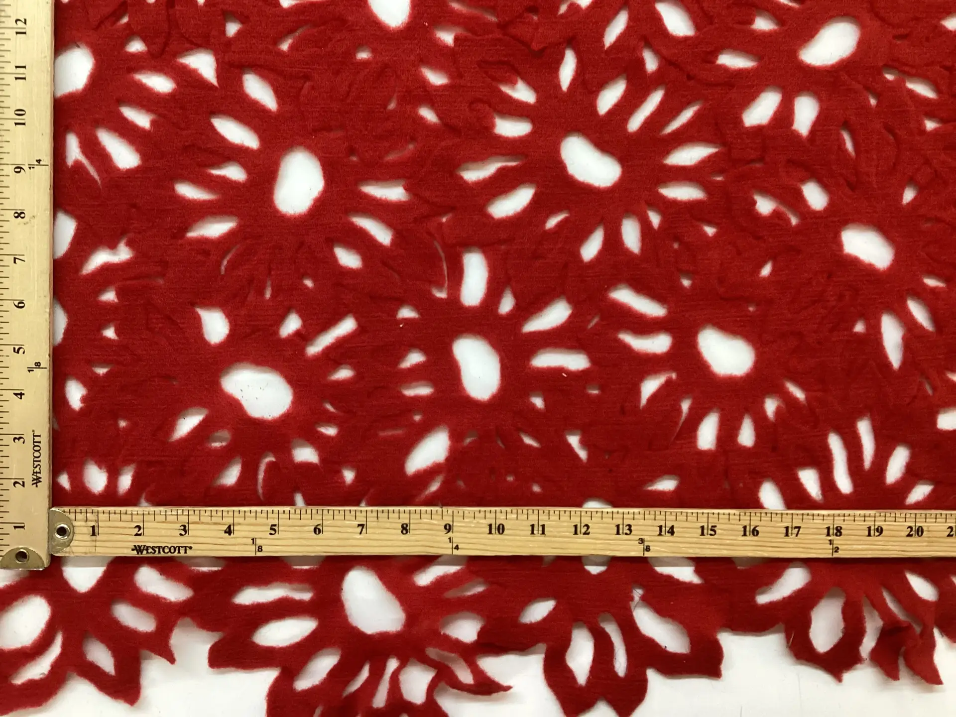 Novelty Fused Felted Wool In Lipstick 