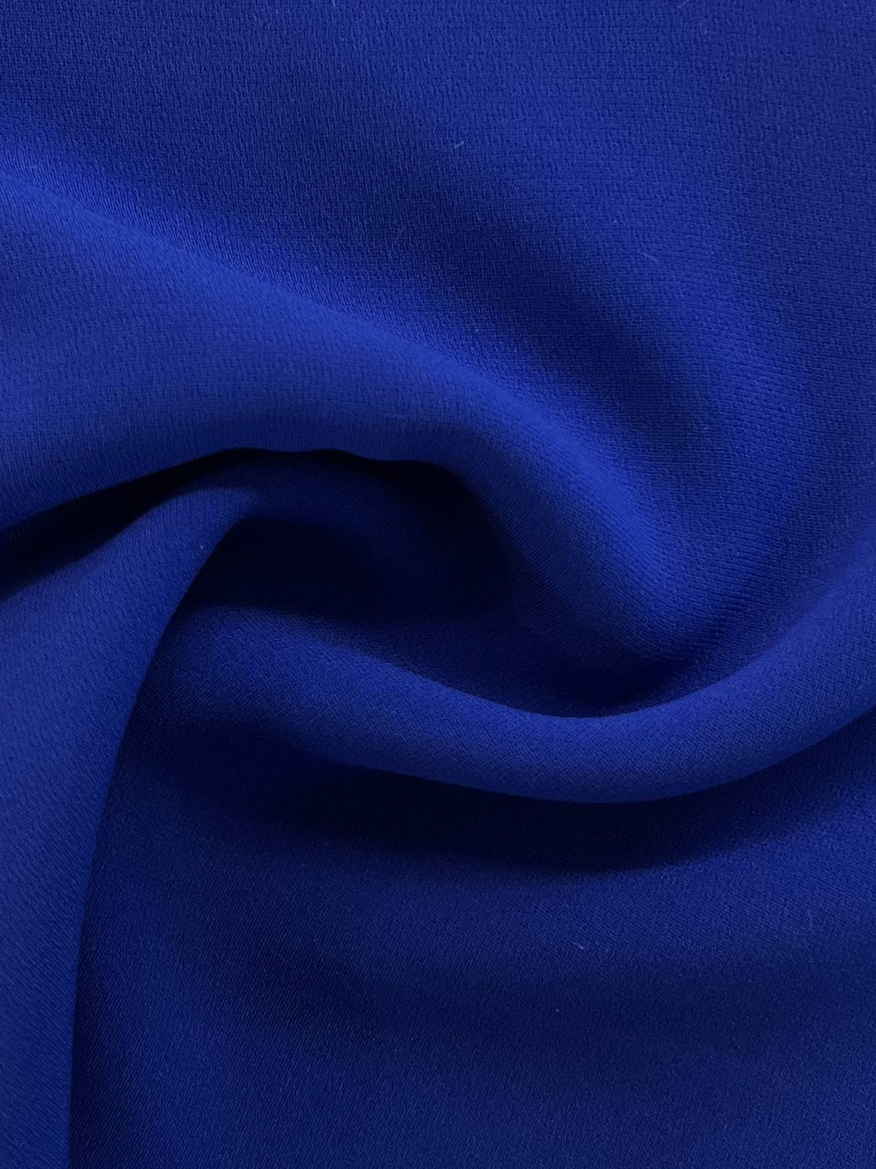 Japanese Triacetate and Polyester Blend Sponge Crepe in Royal Blue