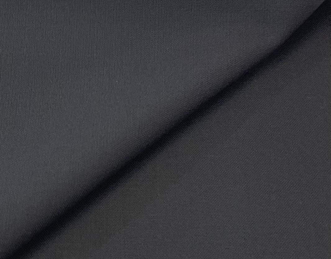 Italian Virgin Wool Fine Canvas Suiting in Black
