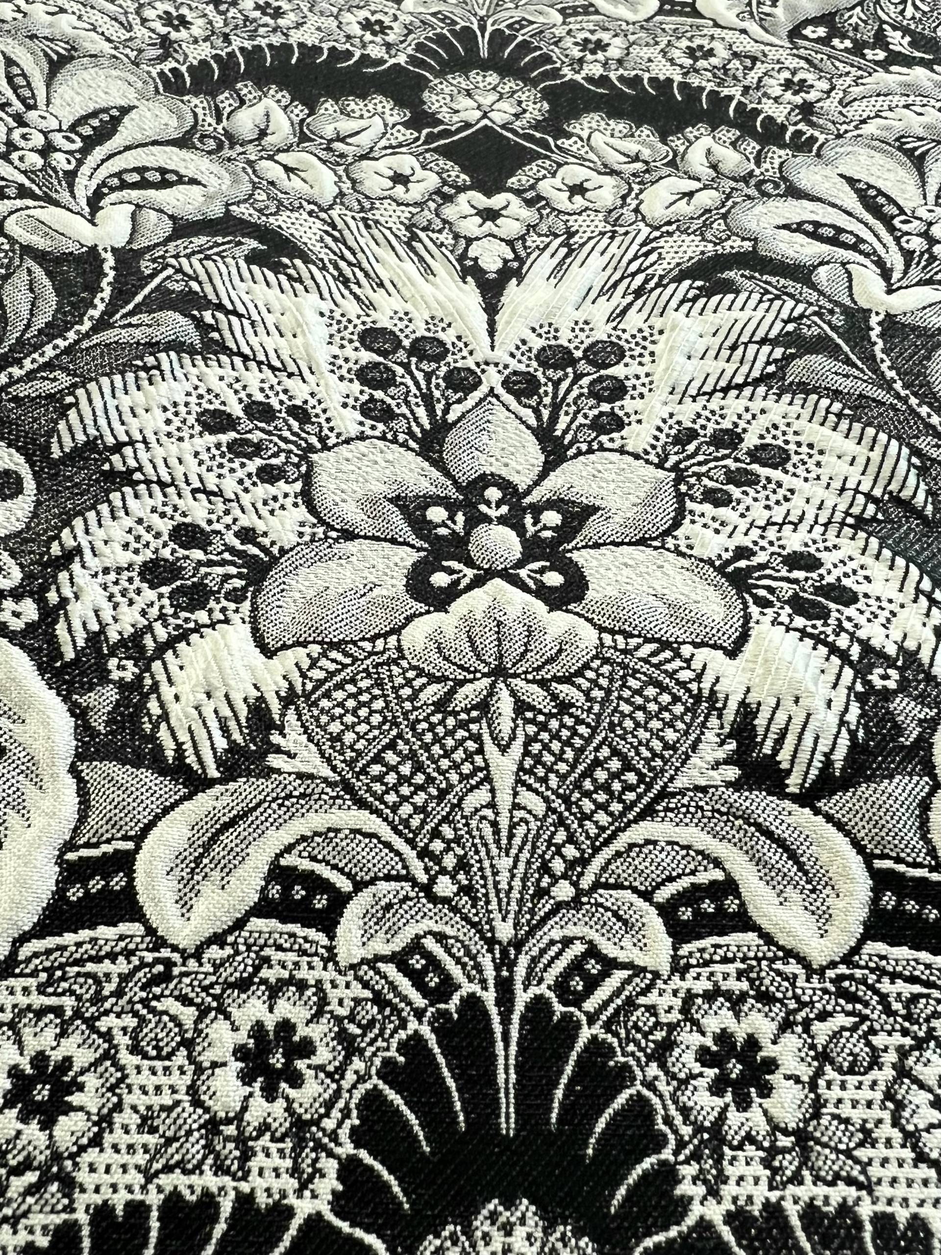 Made in Italy Metallic Brocade "imperial" in Black/Natural
