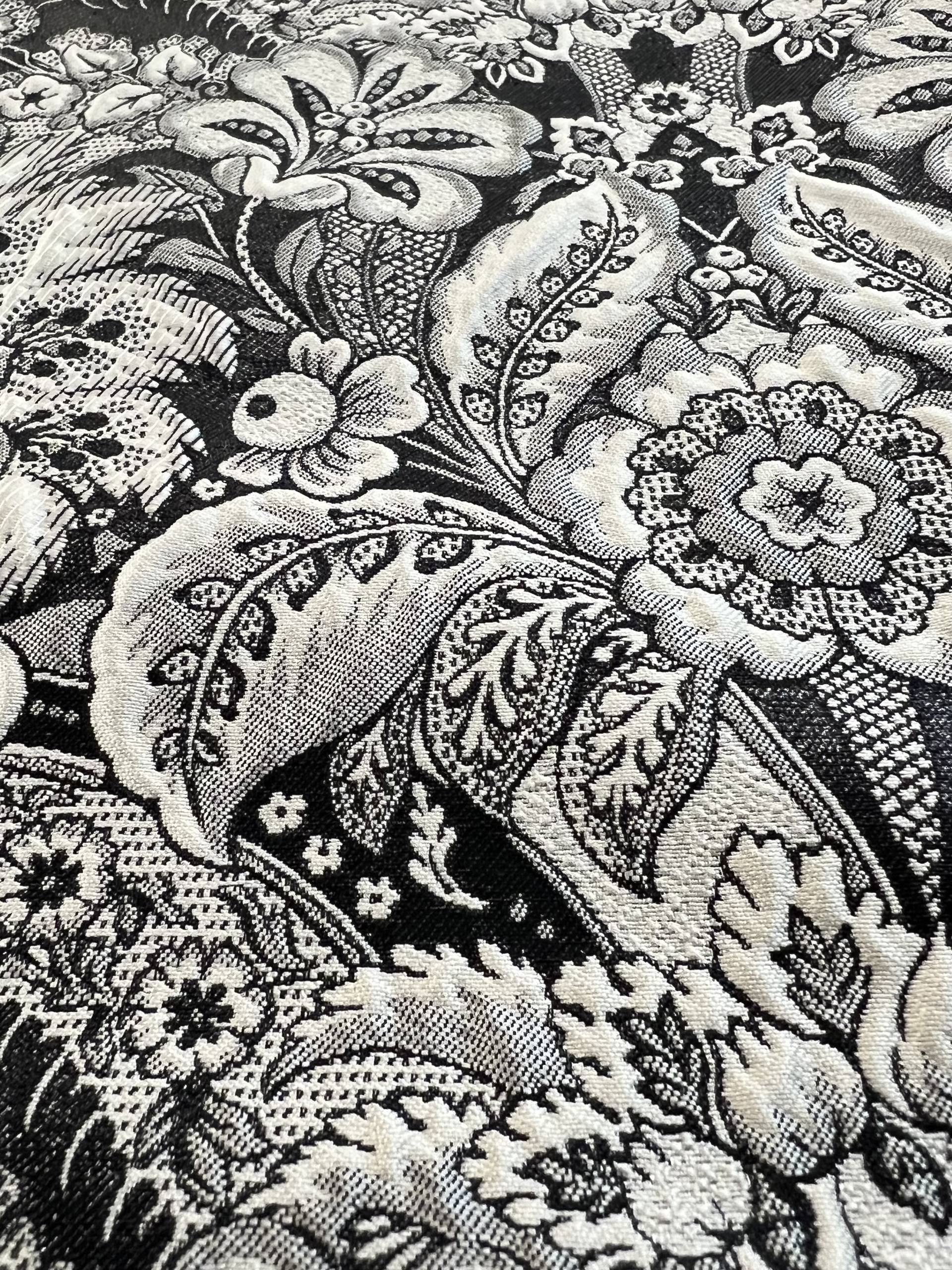 Made in Italy Metallic Brocade "imperial" in Black/Natural