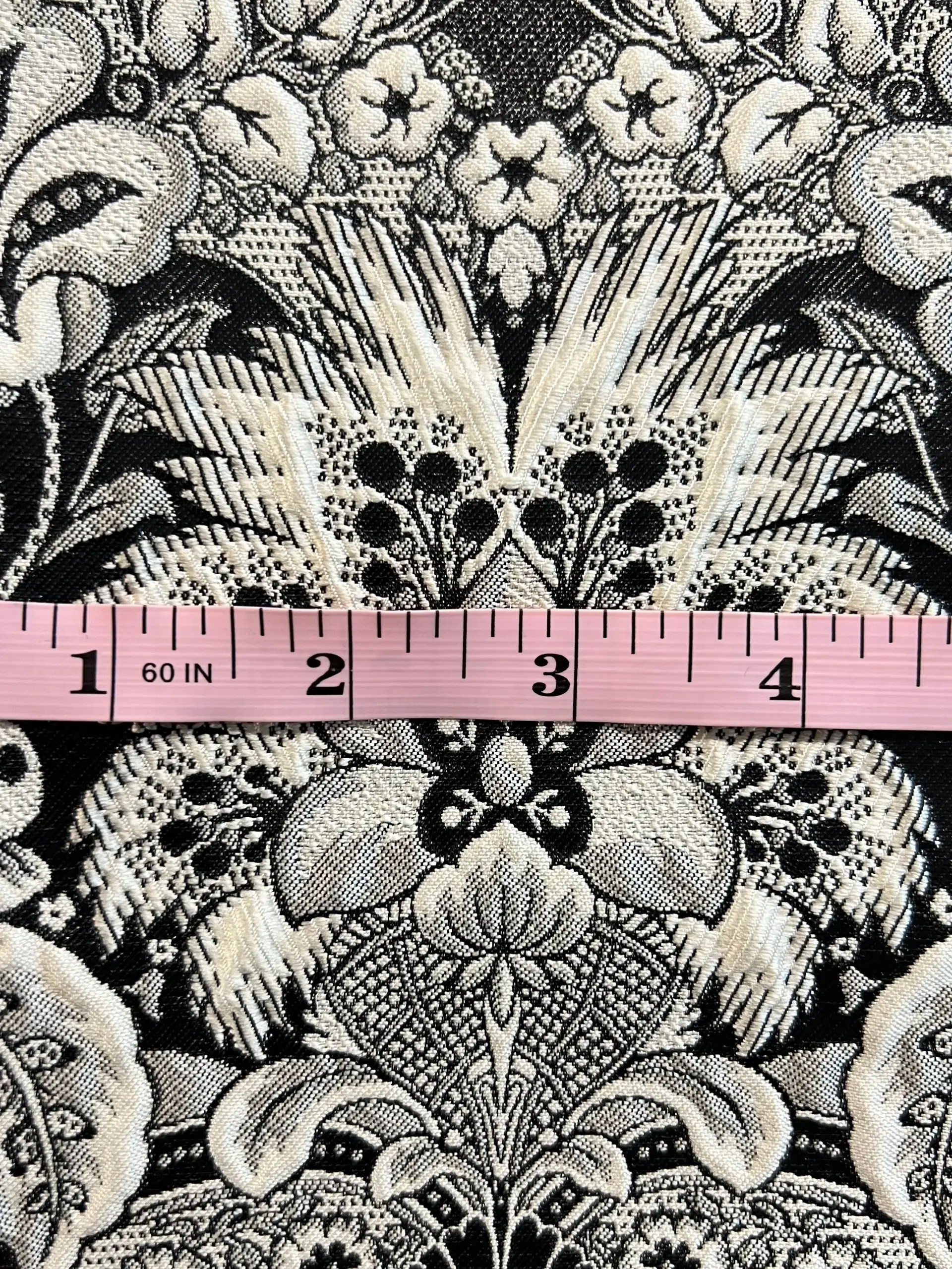 Made in Italy Metallic Brocade "imperial" in Black/Natural