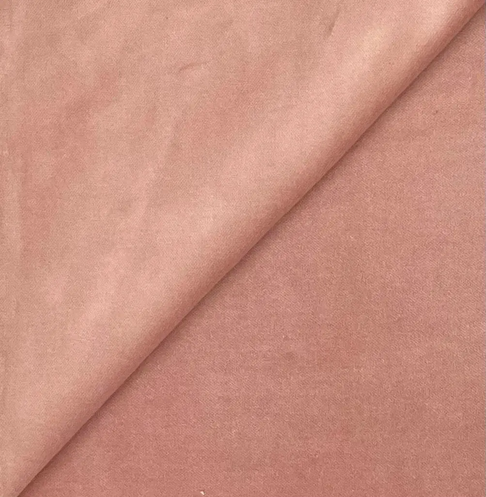 Pure Cotton Velvet in Tea Rose