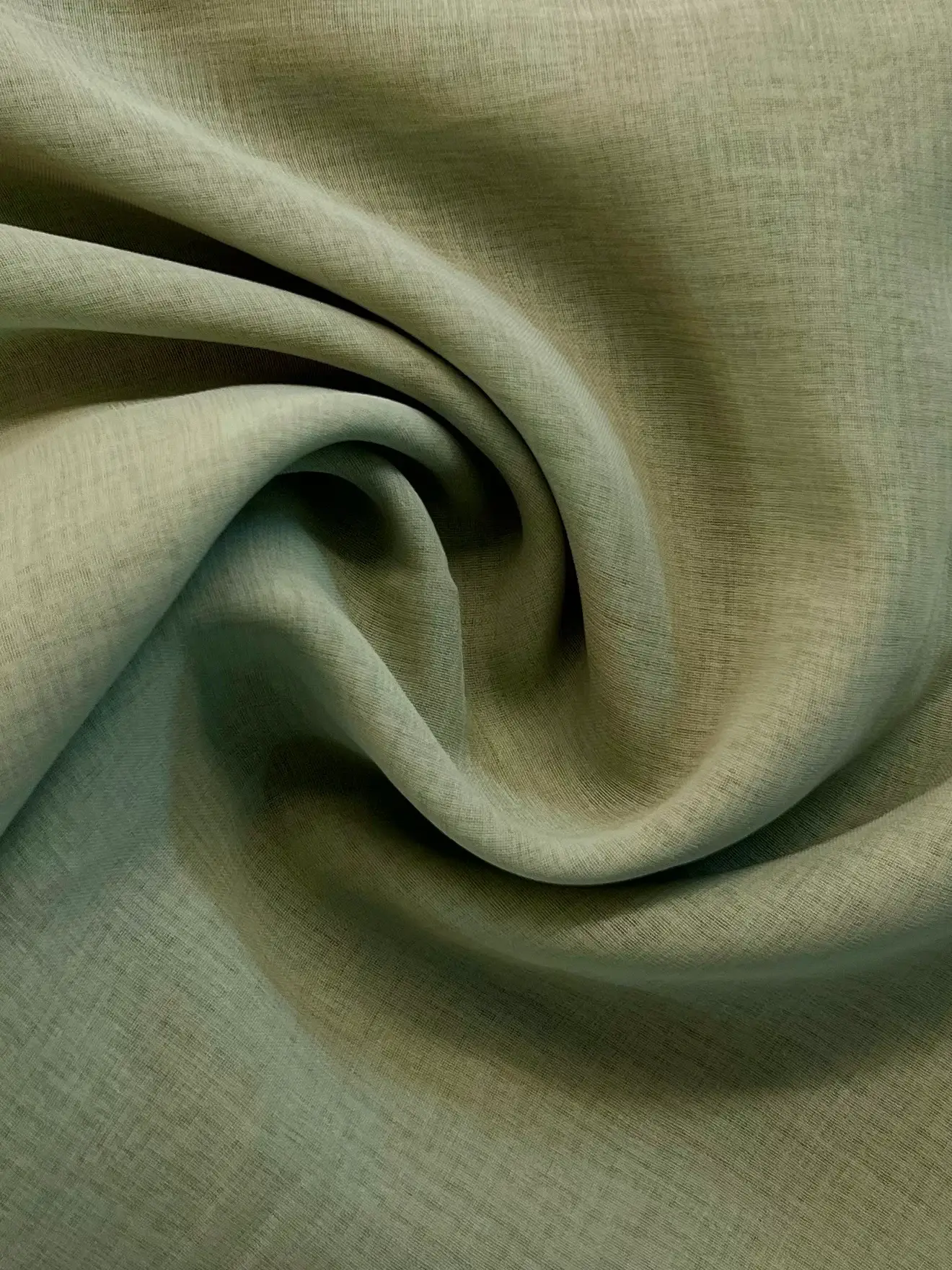 Japanese Polyester Gauze Chiffon in Sage