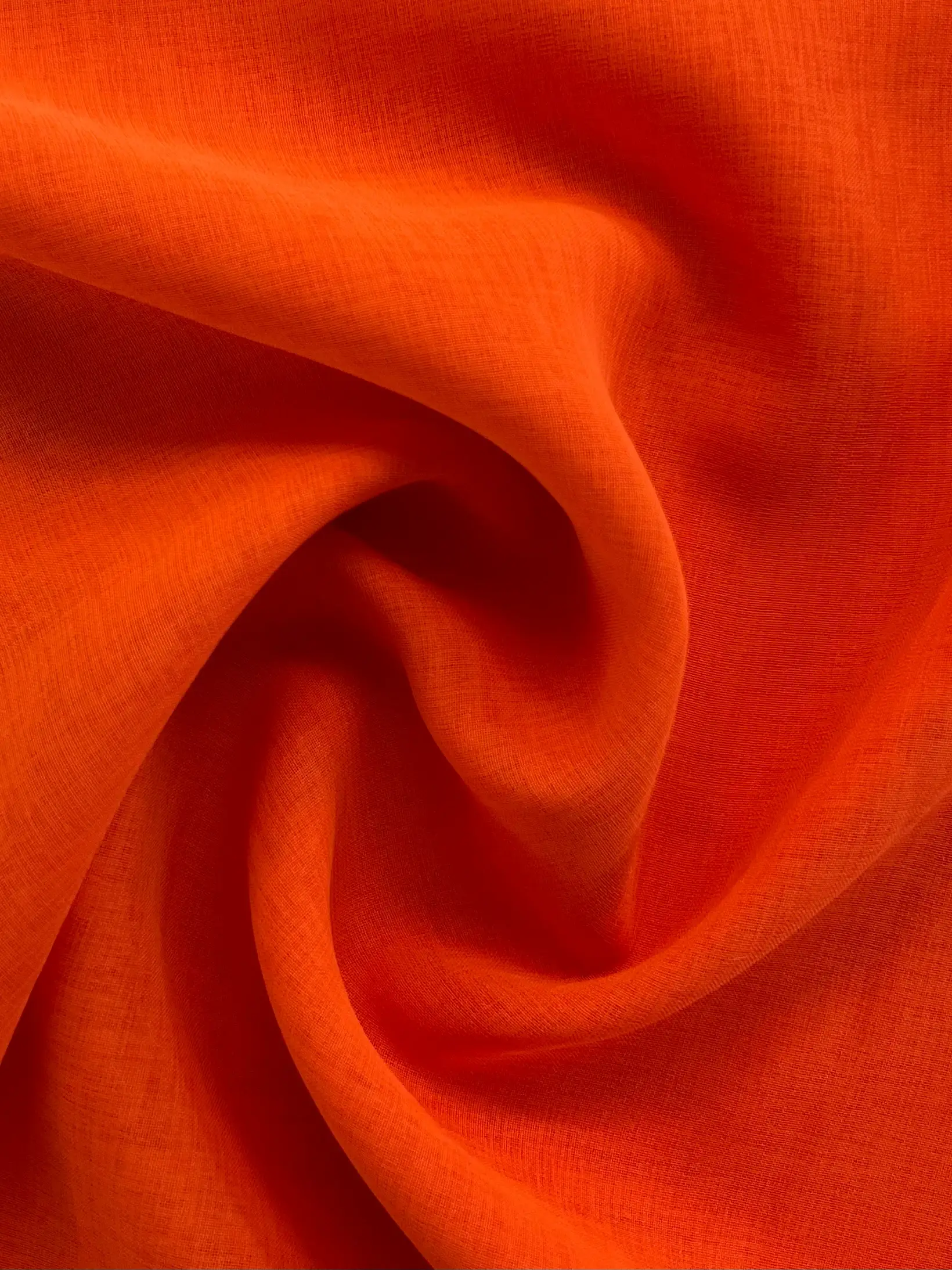 Japanese Polyester Gauze Chiffon in Orange 
