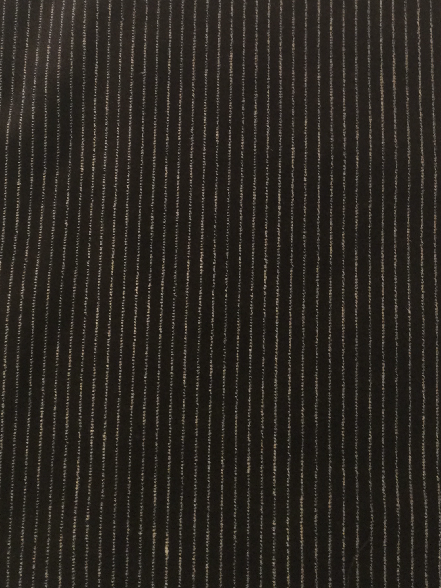 Pinstripe Cotton Blend Velvet in Dark Brown
