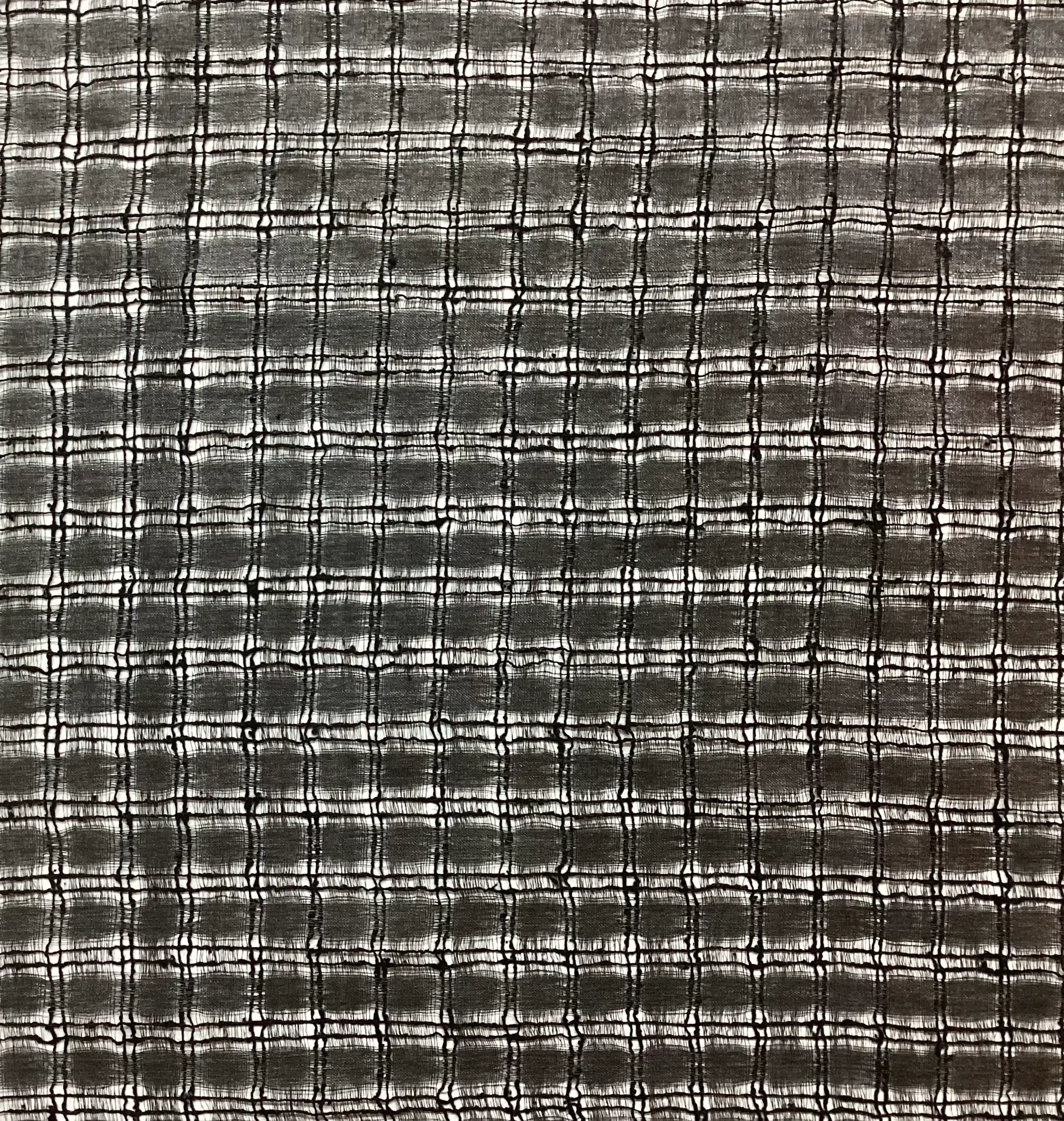 100% Silk Novelty Checkerboard Pattern In Black