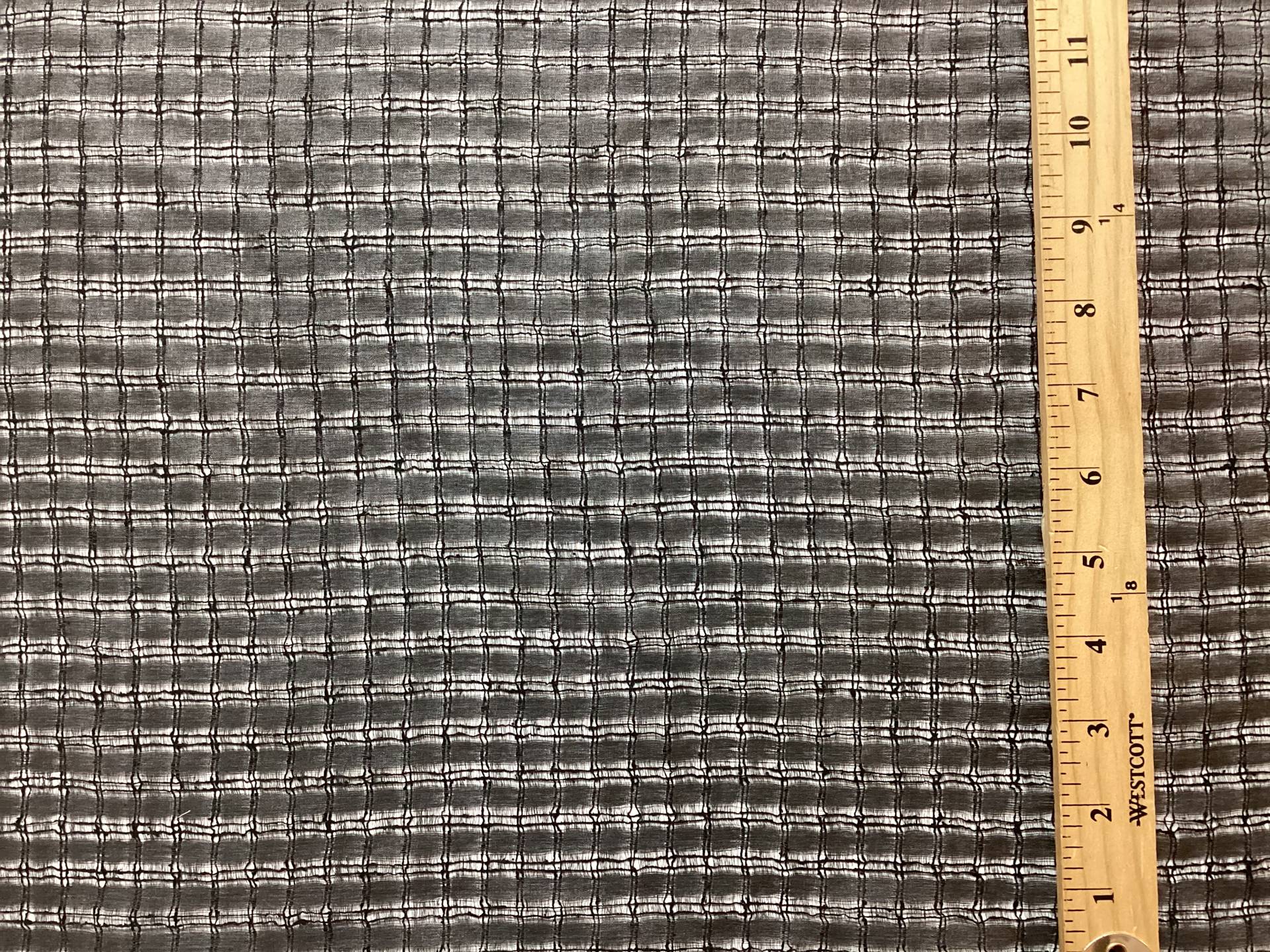 100% Silk Novelty Checkerboard Pattern In Black