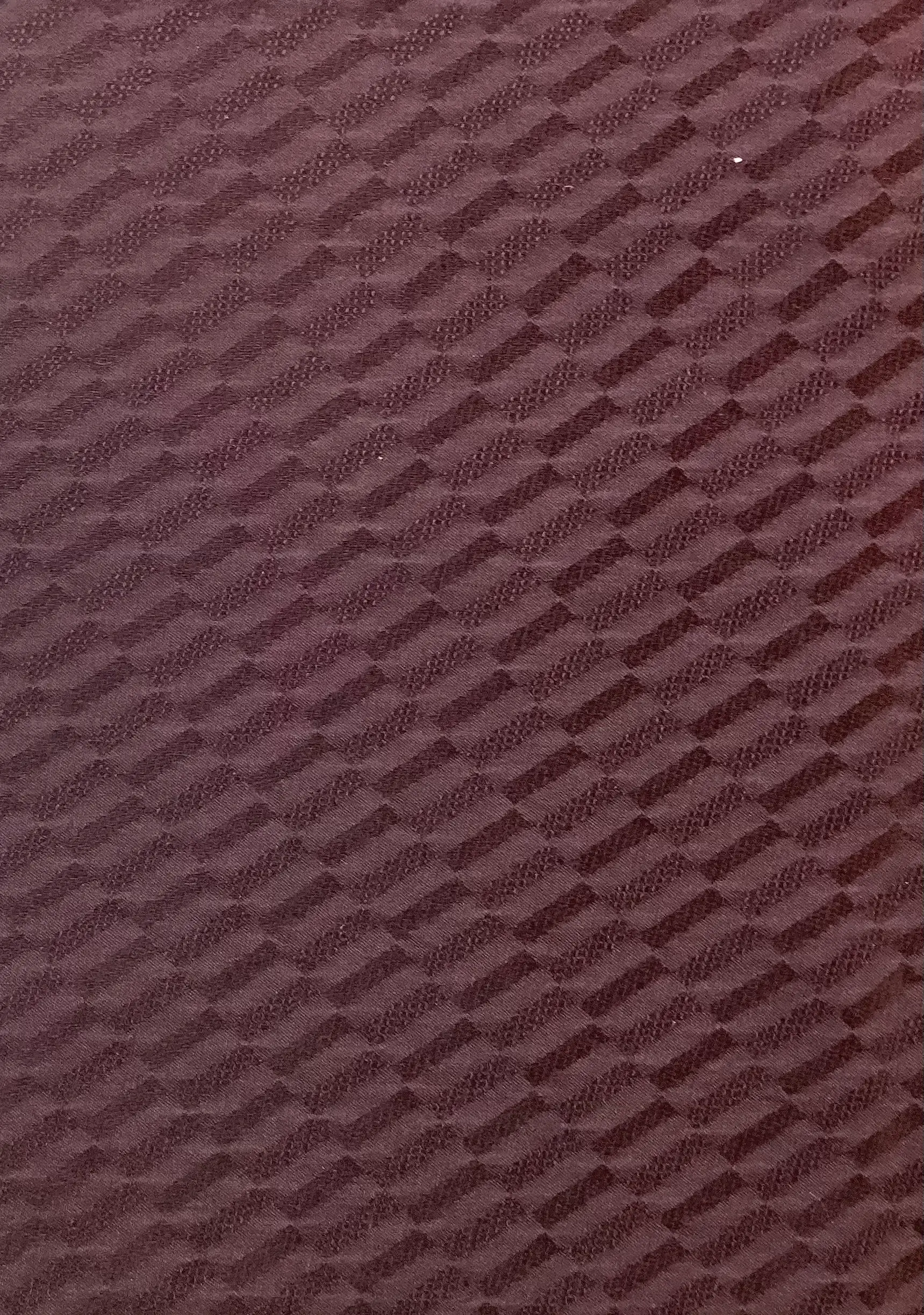Made in Italy 100% Silk 3D Geometric Jacquard in Grape