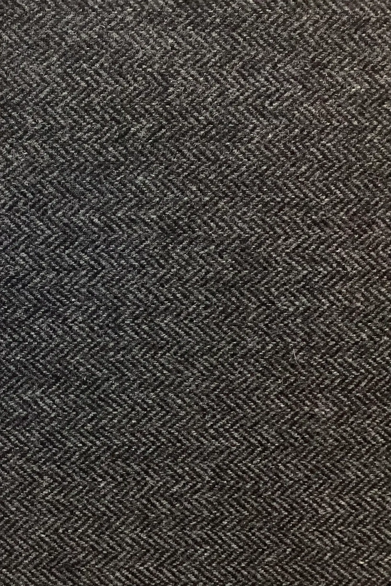Made in Italy 100% Cashmere Herringbone In Oxford Gray