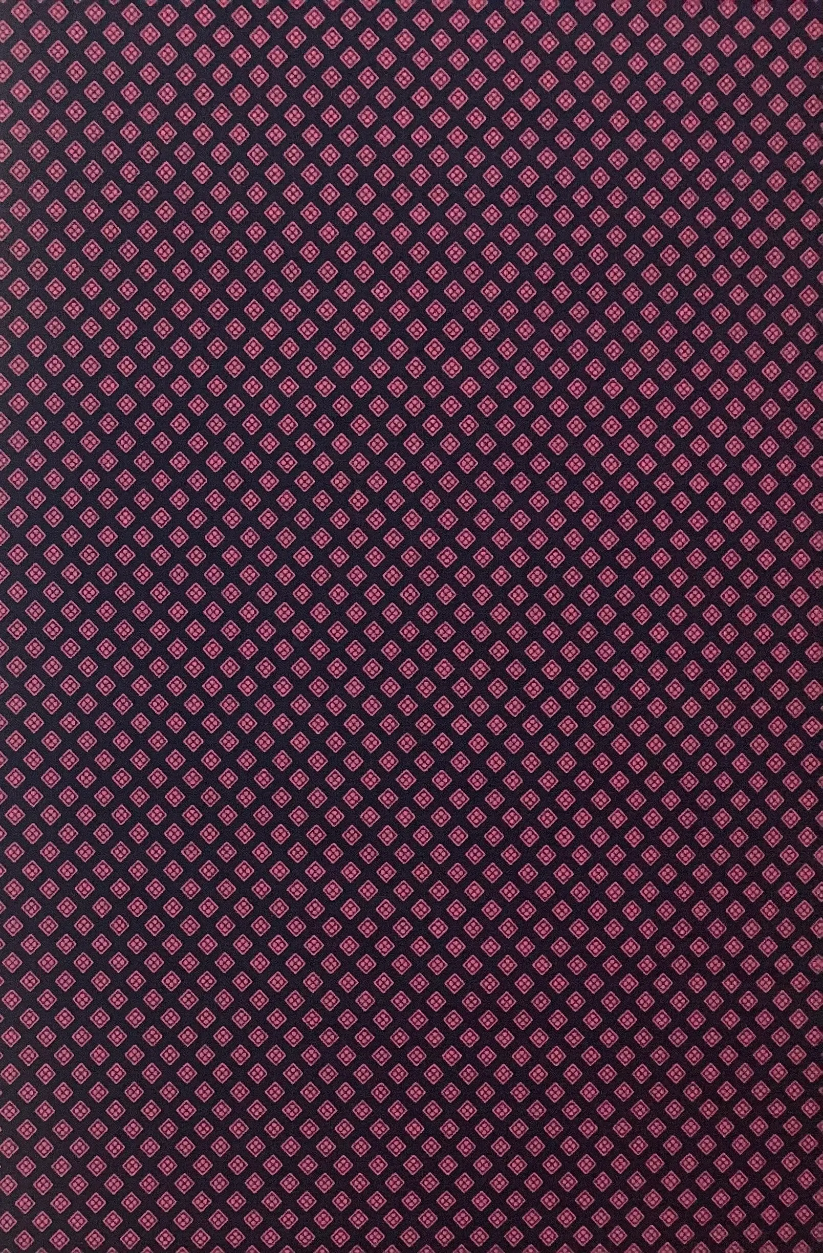 DNP IMPORTED COTTON SHIRTING Geometric PRINT In Fuchsia On Navy