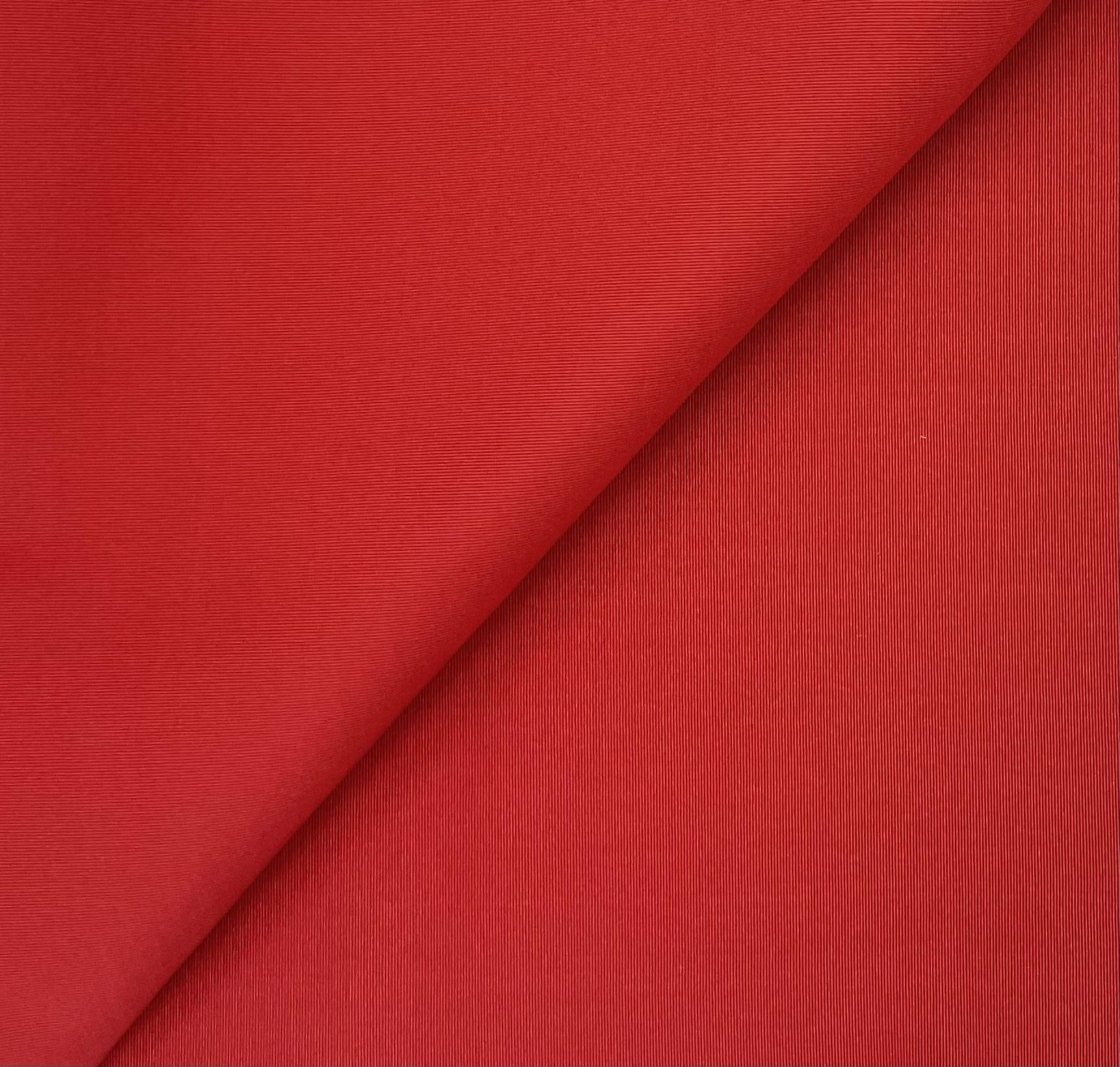 Made in Italy 100% Silk Gros De Londres in Cherry Red