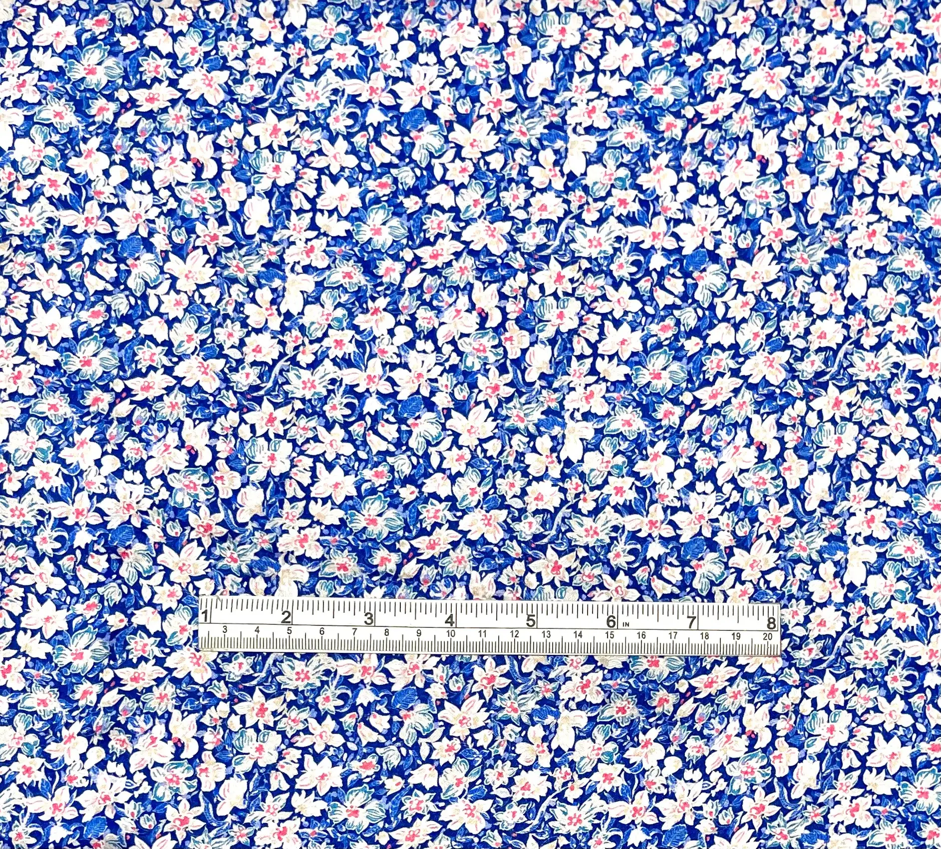 Italian Silk Charmeuse Floral Print Fabric in Warehouse