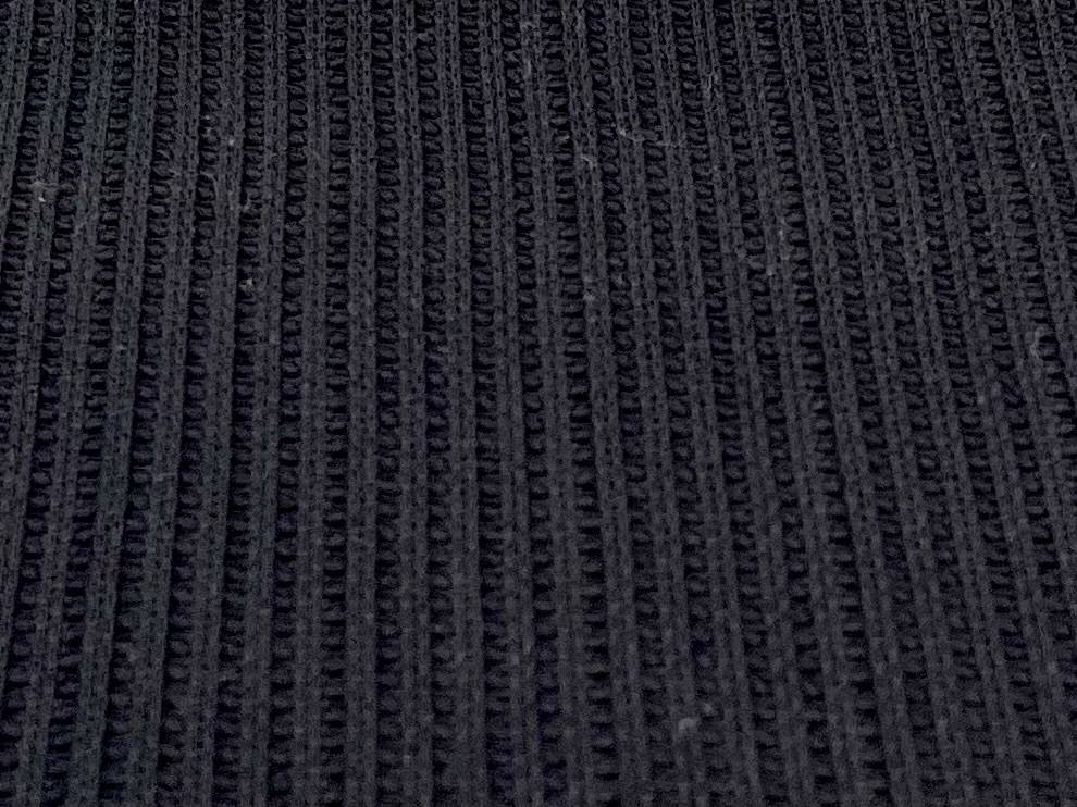Cotton and Rayon Rib Knit in Black