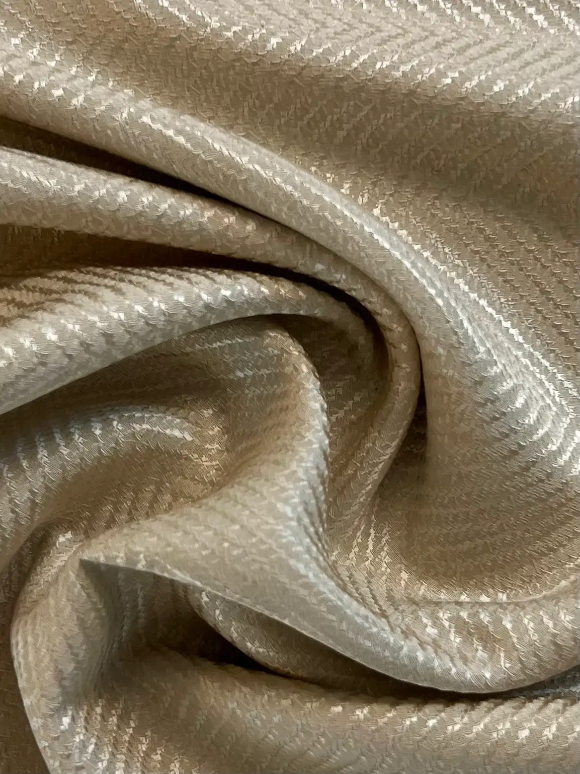 Silk Textured Herringbone Jacquard