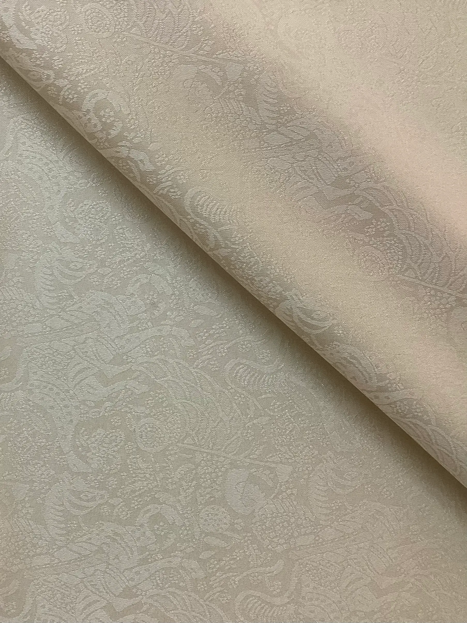 Made in Italy Pure Silk Abstract Dragon Design Jacquard in Putty