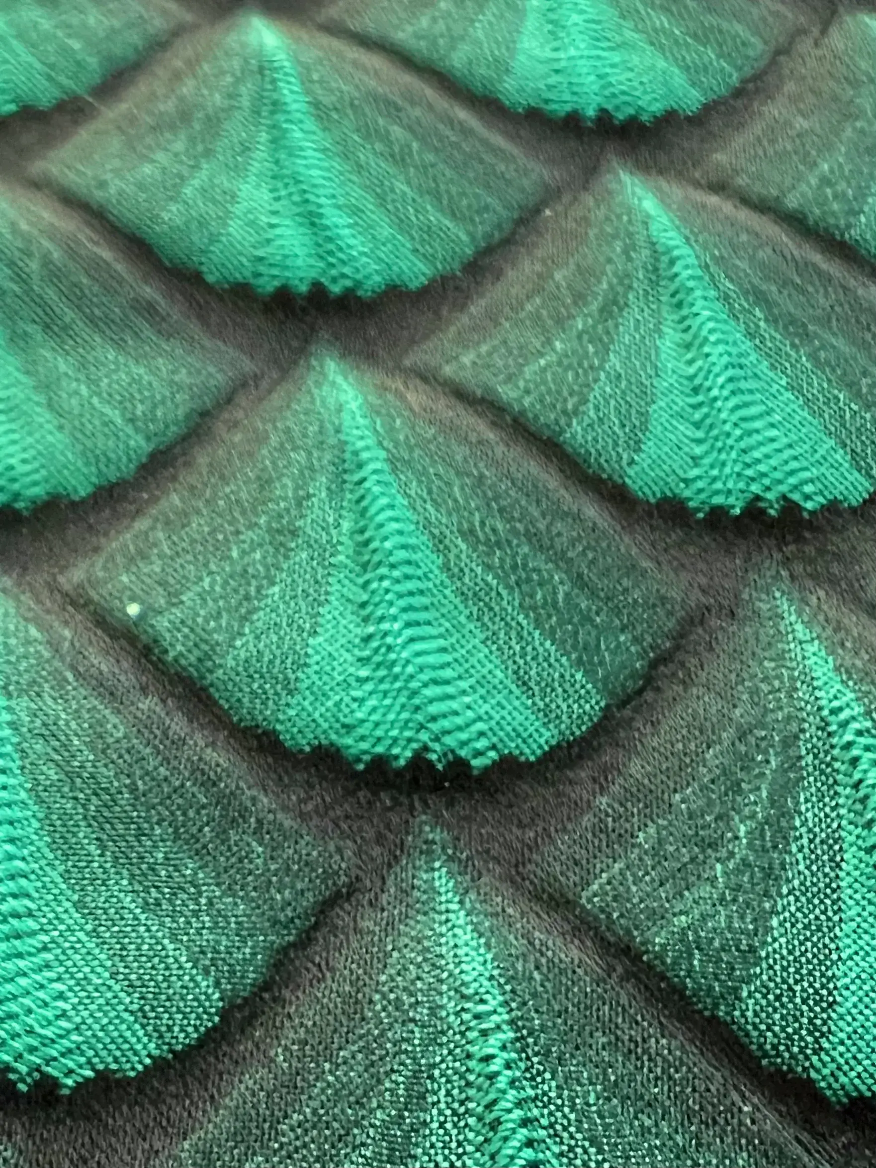 Metallic Jacquard in Green Black