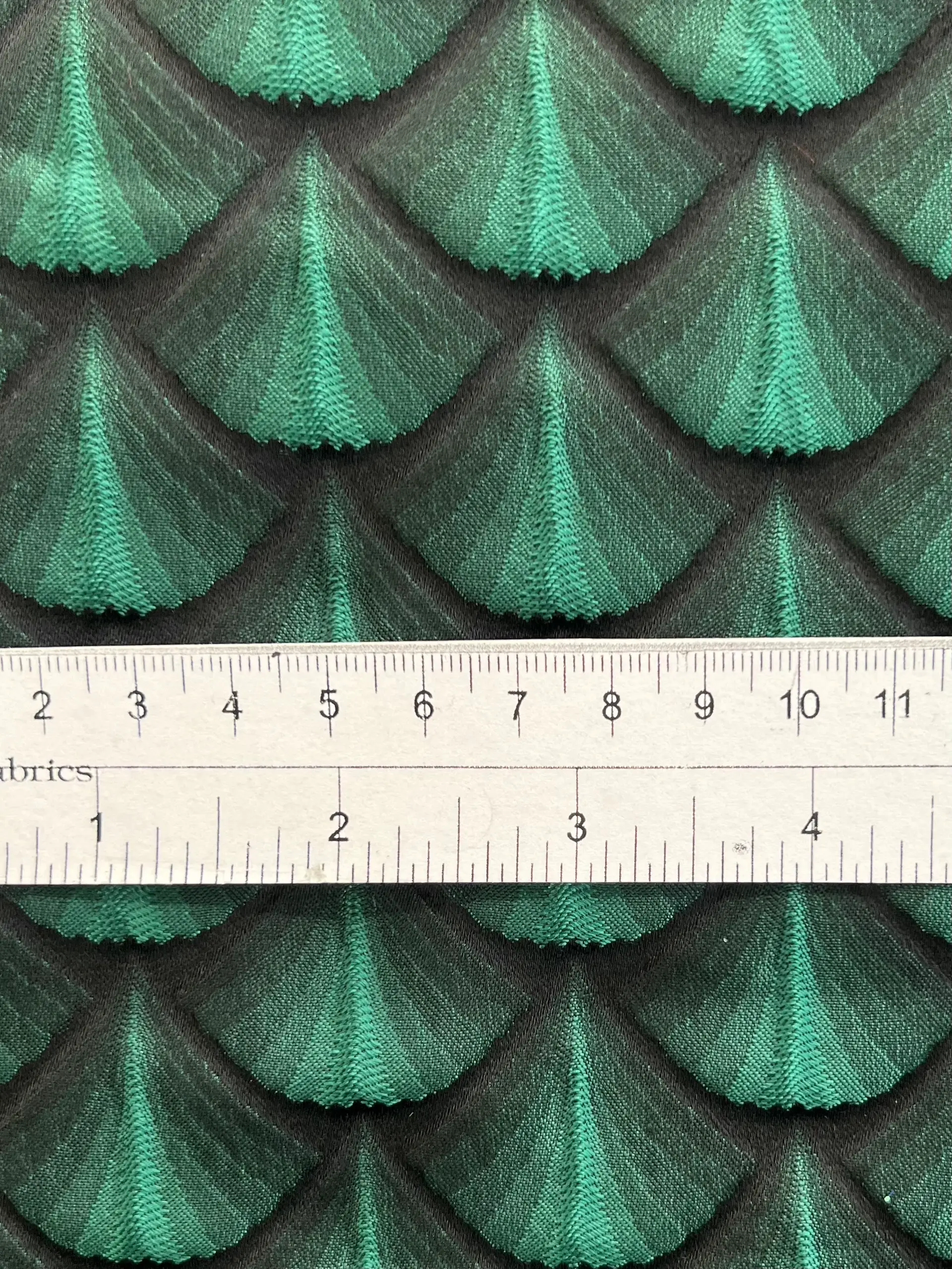 Metallic Jacquard in Green Black