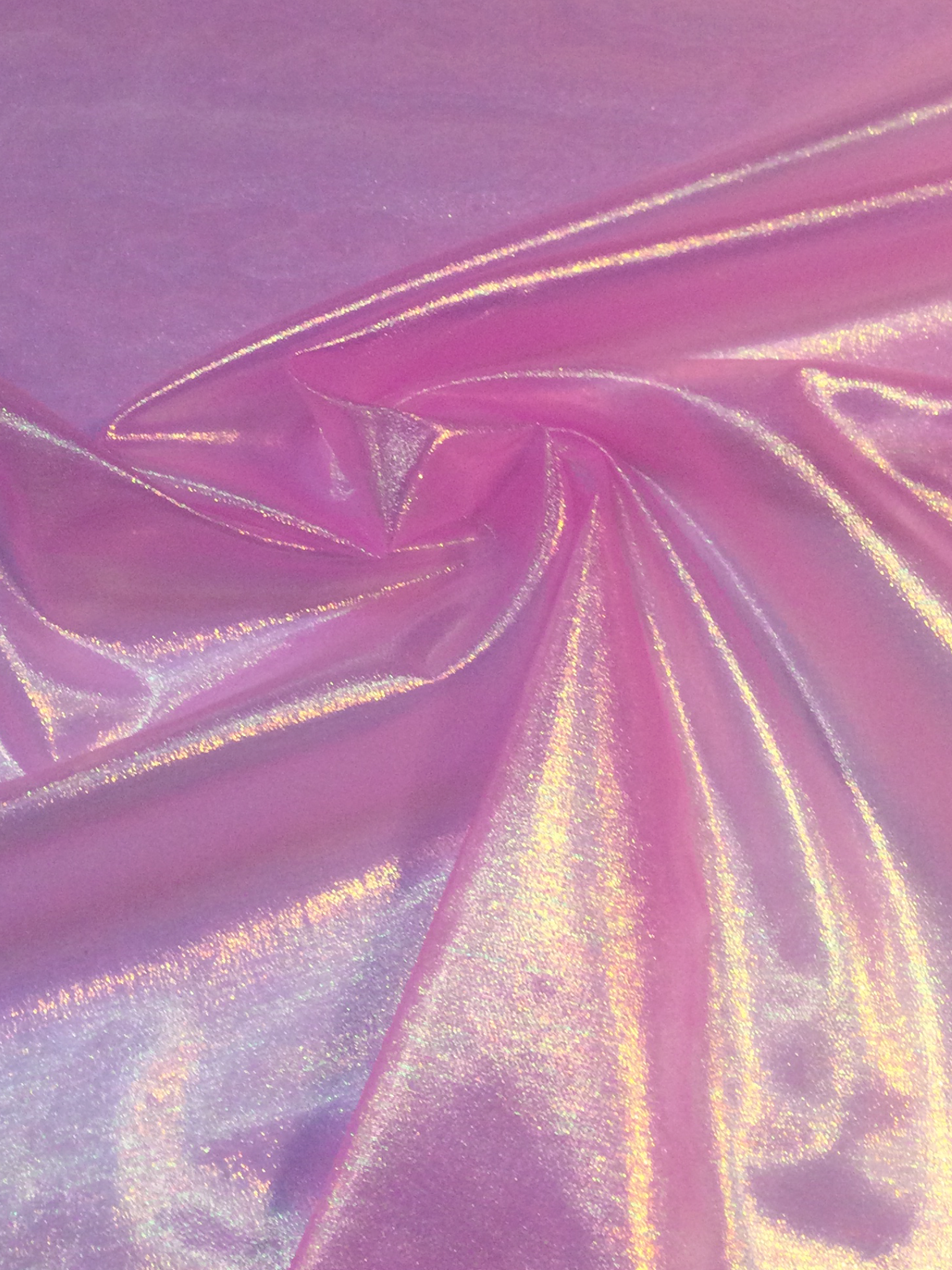 Sheer Opalescent Organza in Flourescent Pink