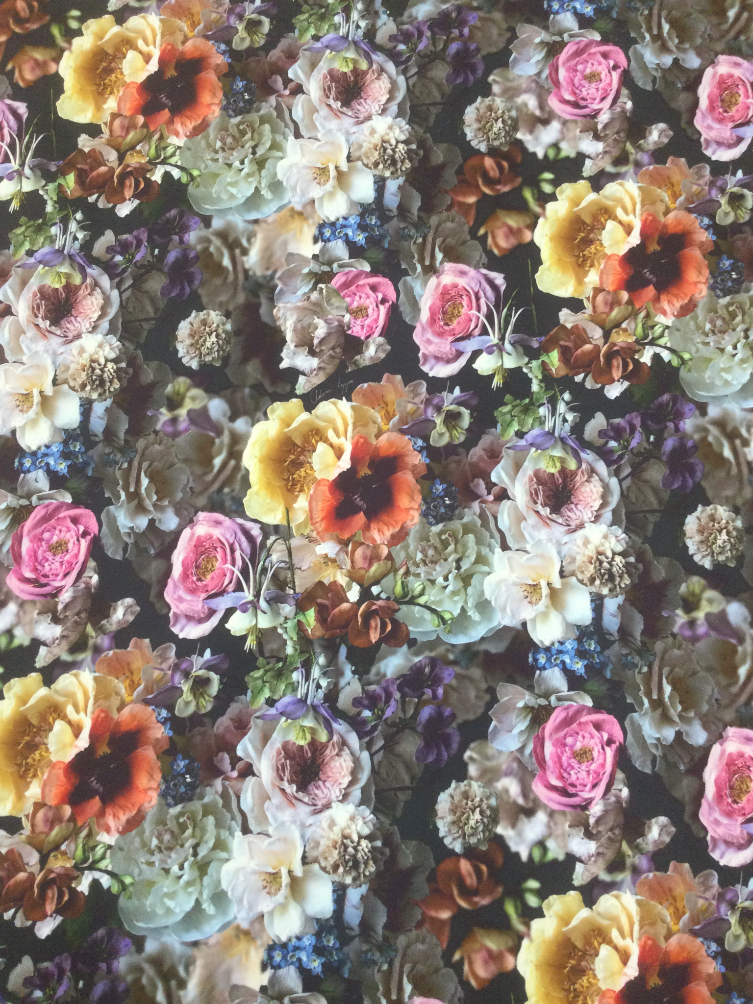 Made in Italy Floral Printed 6-Ply Viscose Crepe