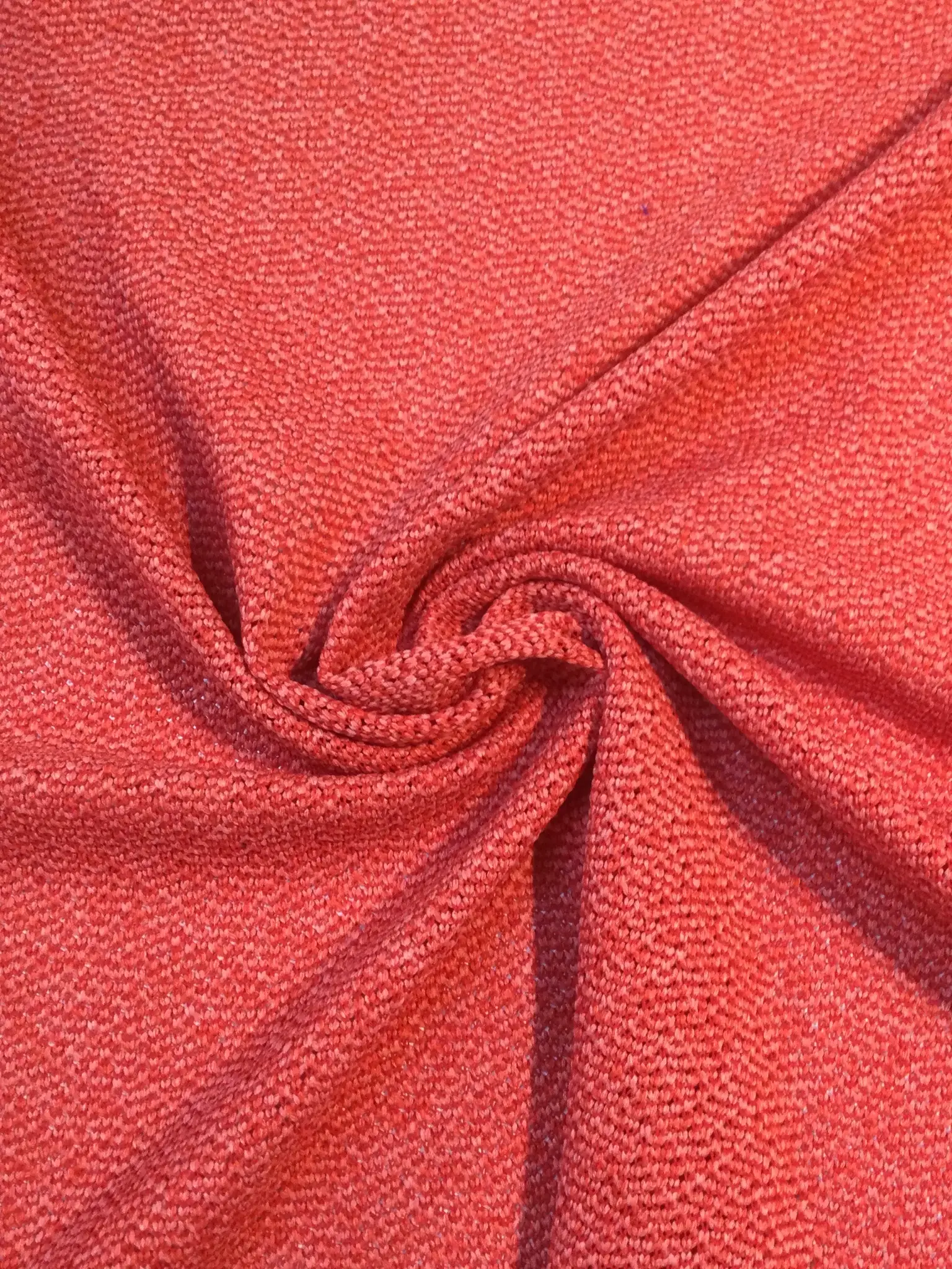 100% Acetate Novelty Knit in Heather Red