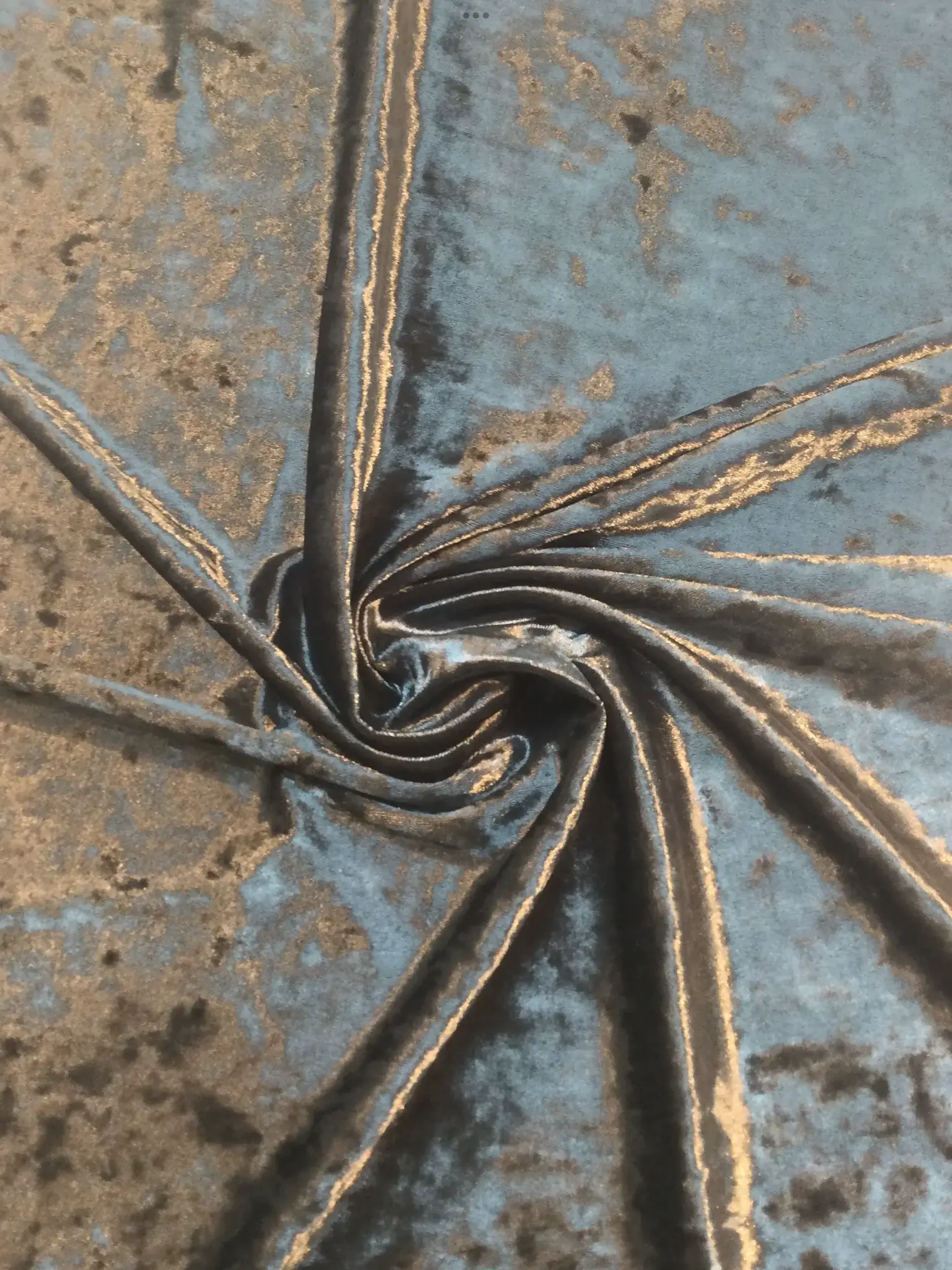 Crushed Stretch Velvet in Charcoal