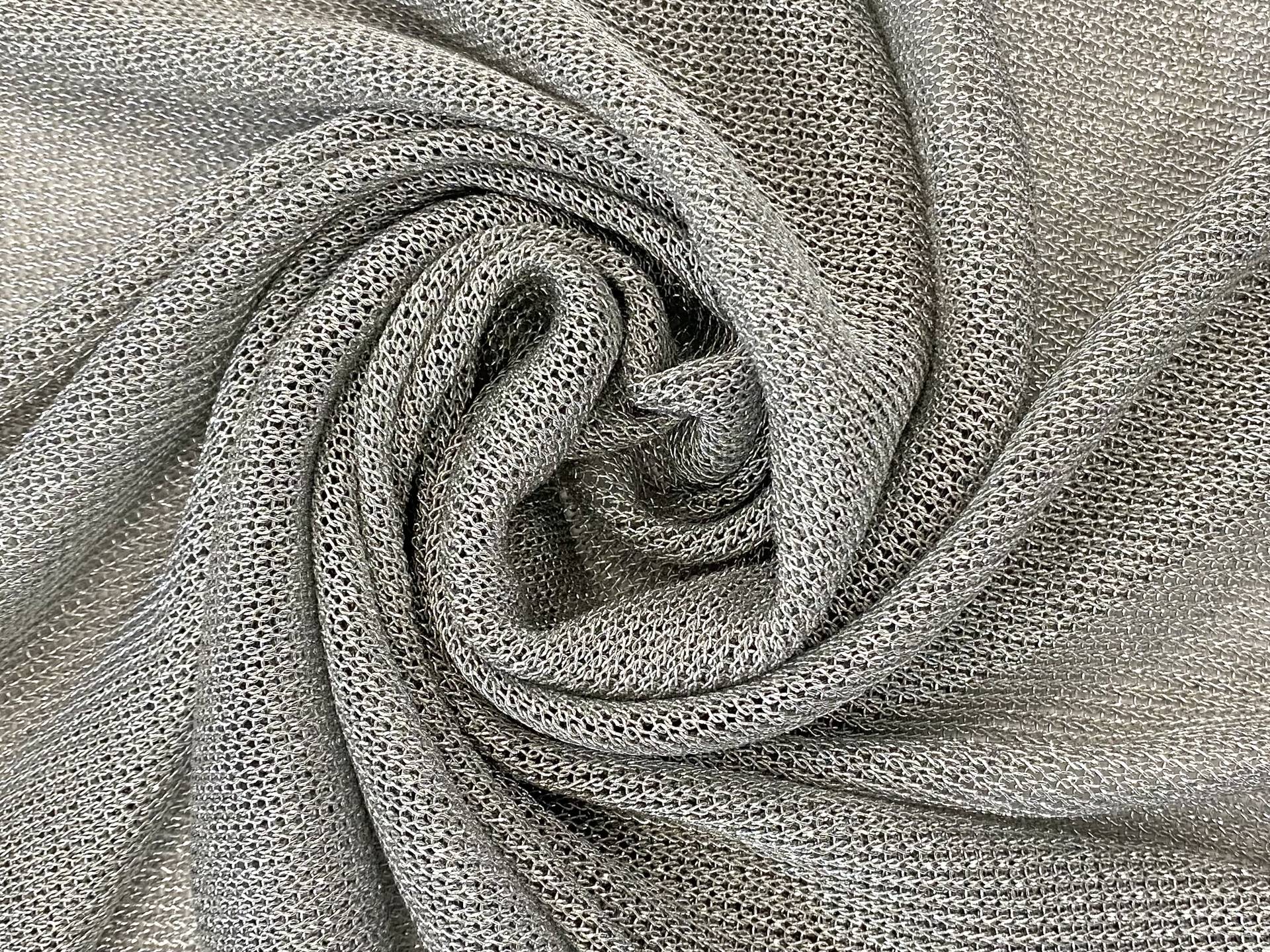 Metallic Chainmail Knit in Silver