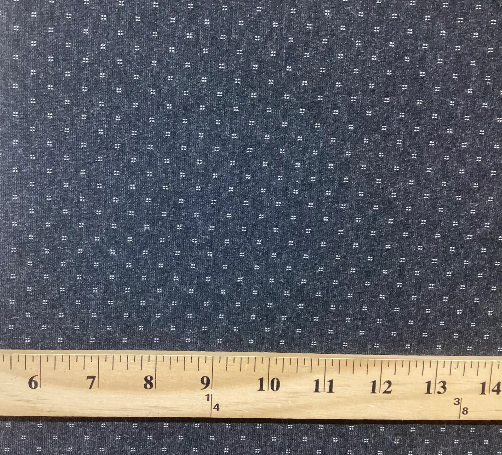 Ponte Knit With Lycra Dobby Pattern In Charcoal & White 