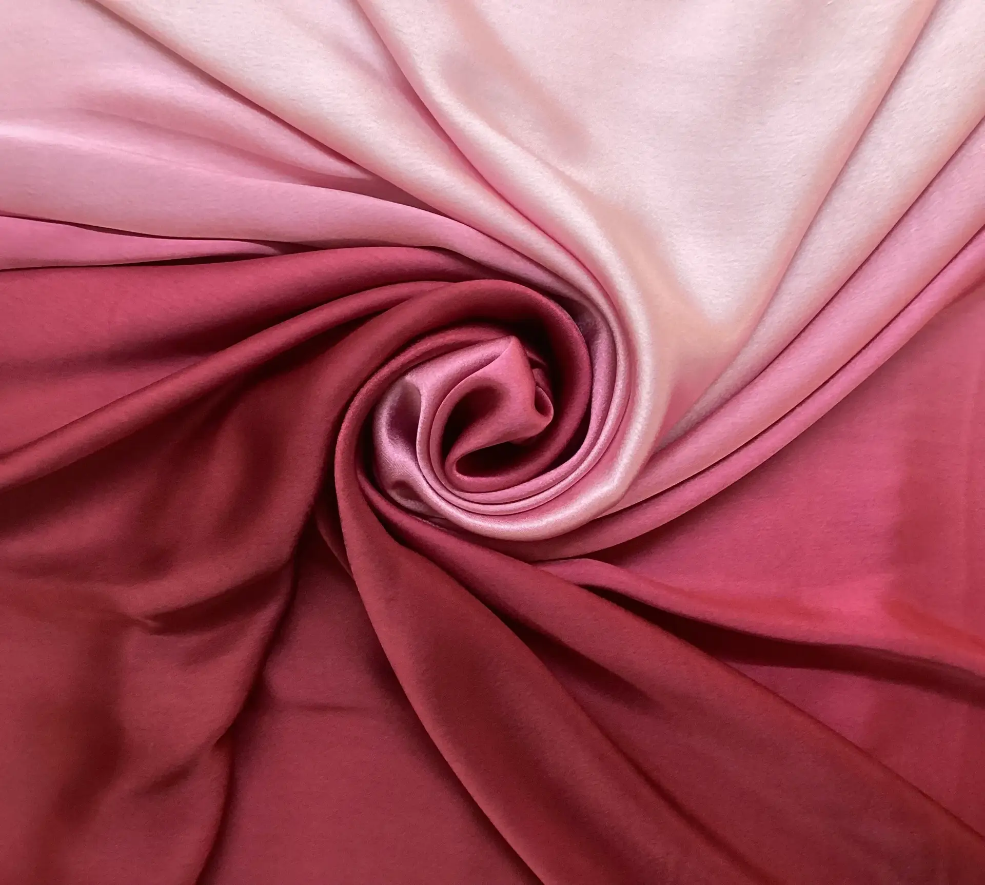 Ombre Polyester Charmeuse in Wine