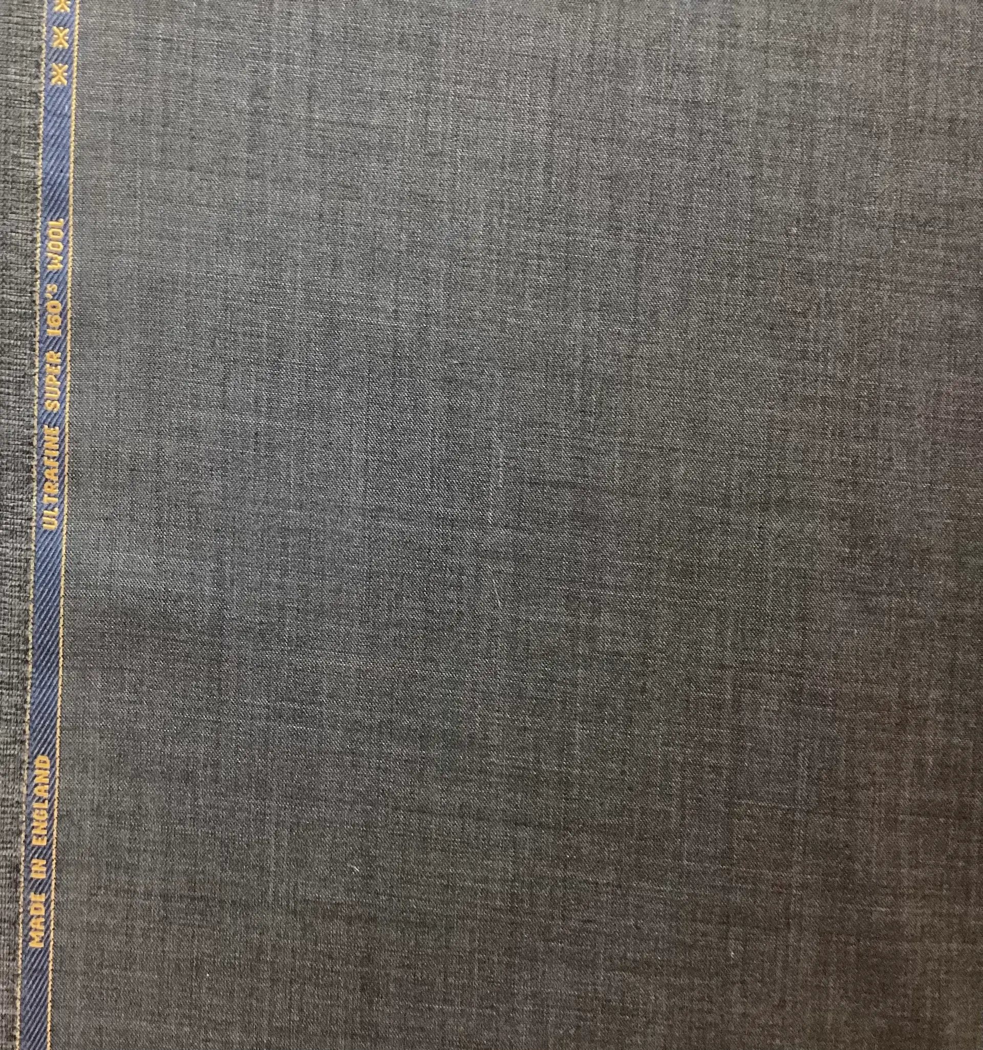 Made In England Super 160s Wool Suiting in Charcoal