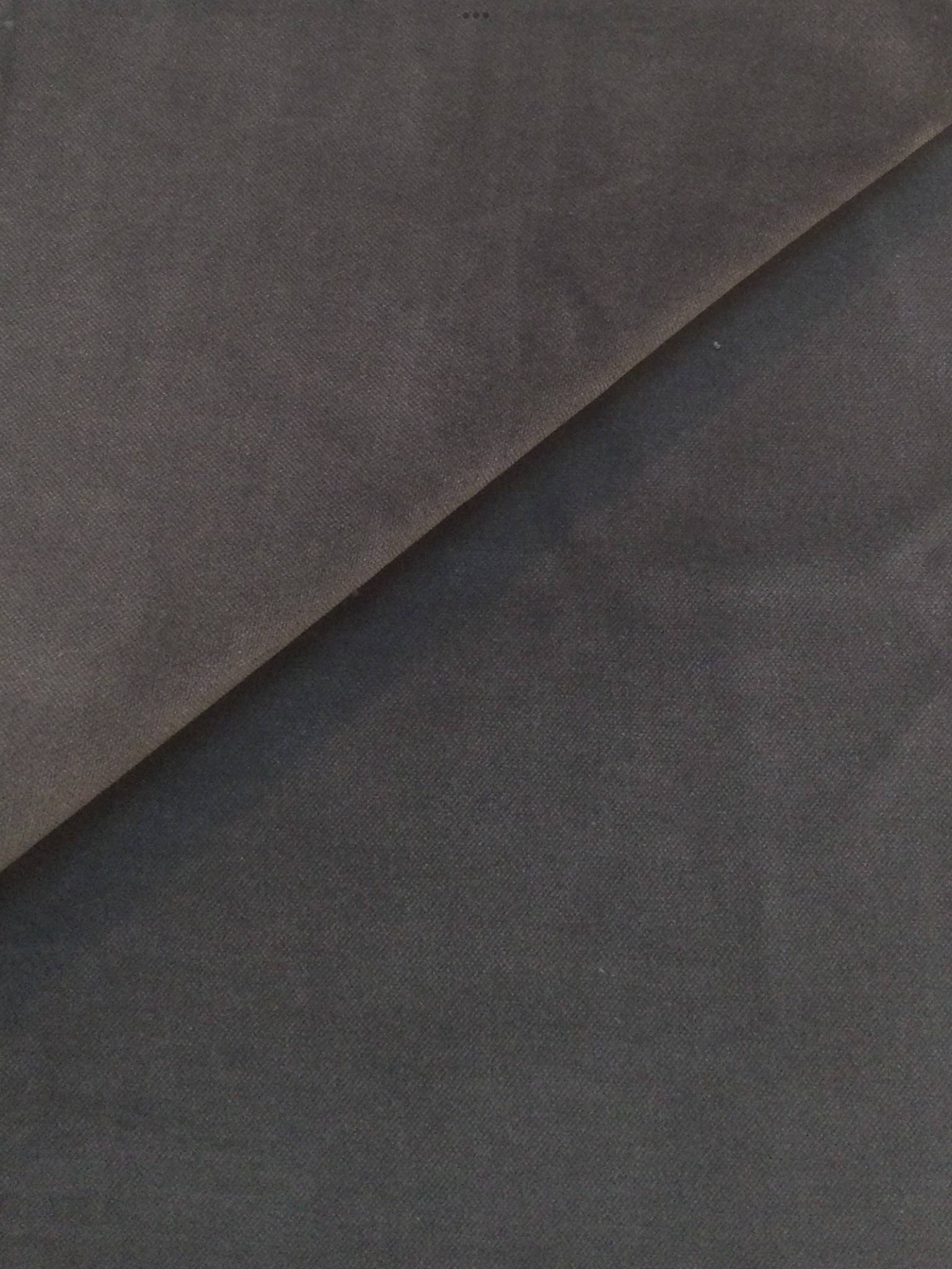 Pure Cotton Velvet in "Old" Banker's Grey