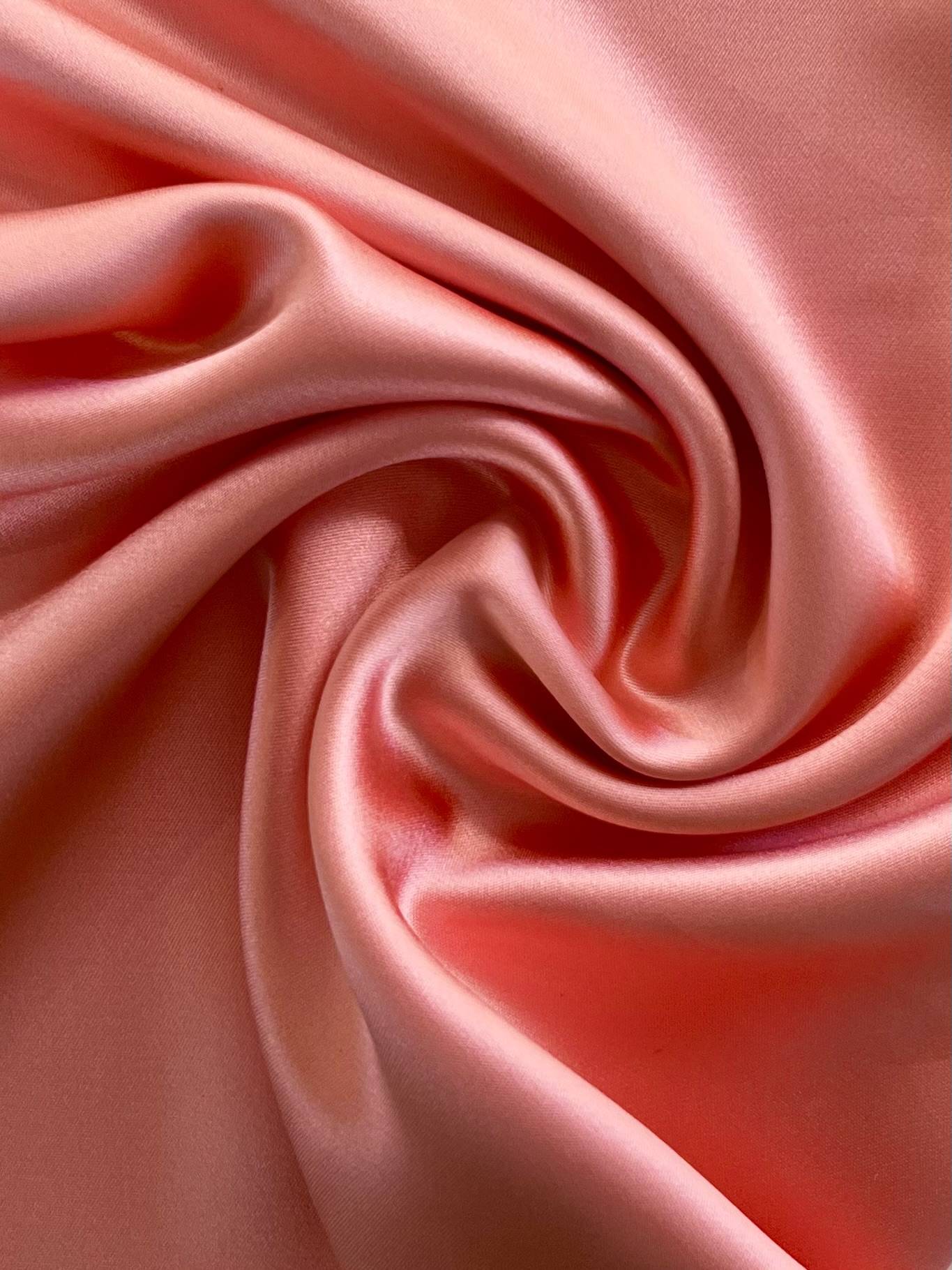  Silk Crepe Satin in Salmon (40 momme)