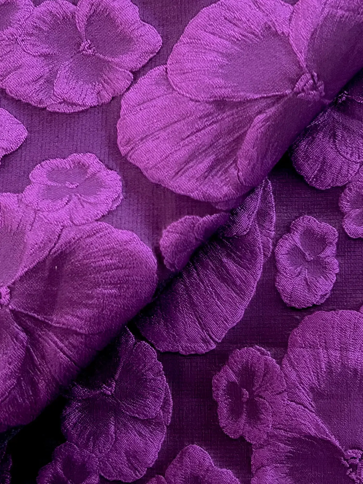 Made in Italy Floral Brocade in Purple