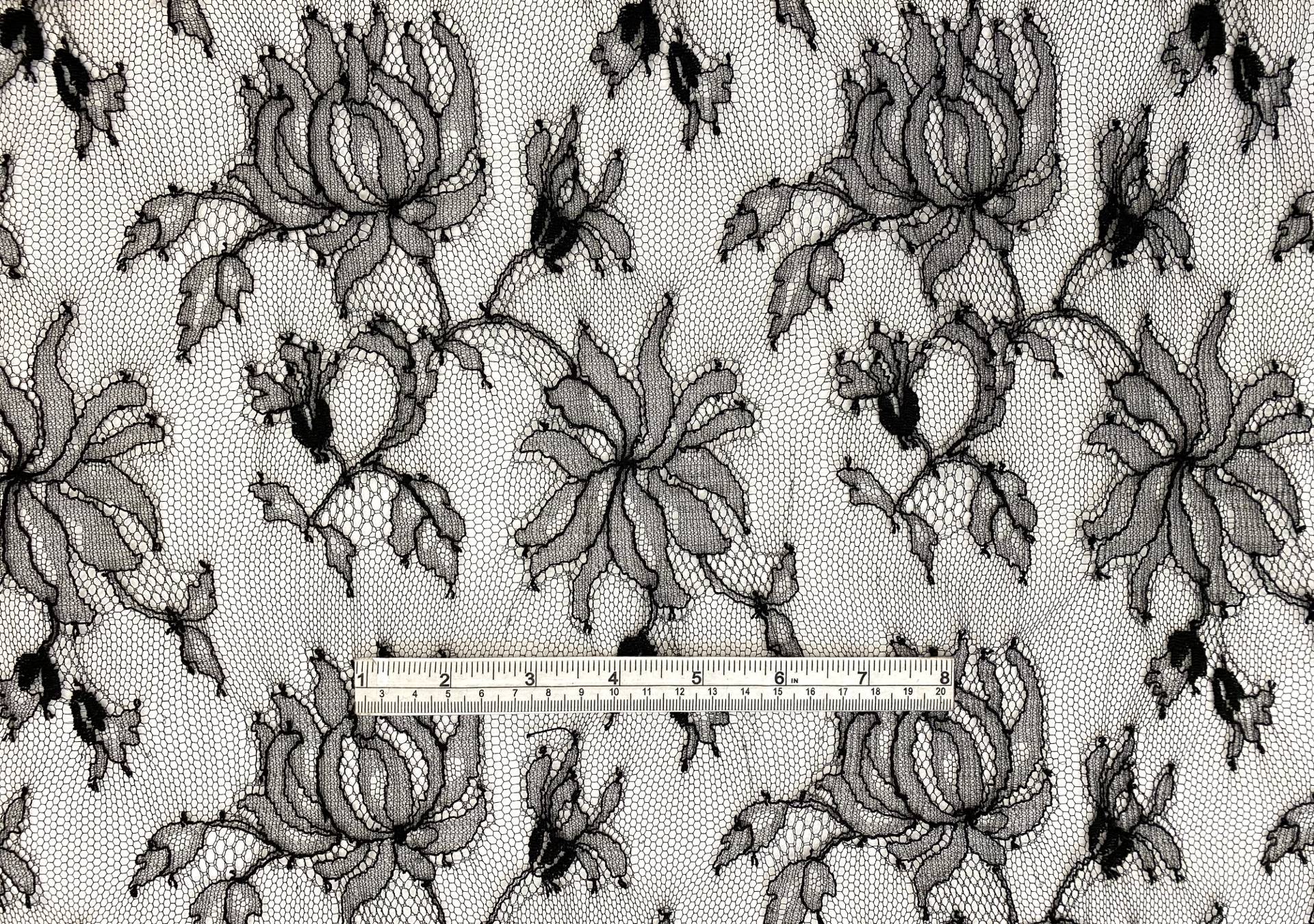 French Chantilly Lace in Black